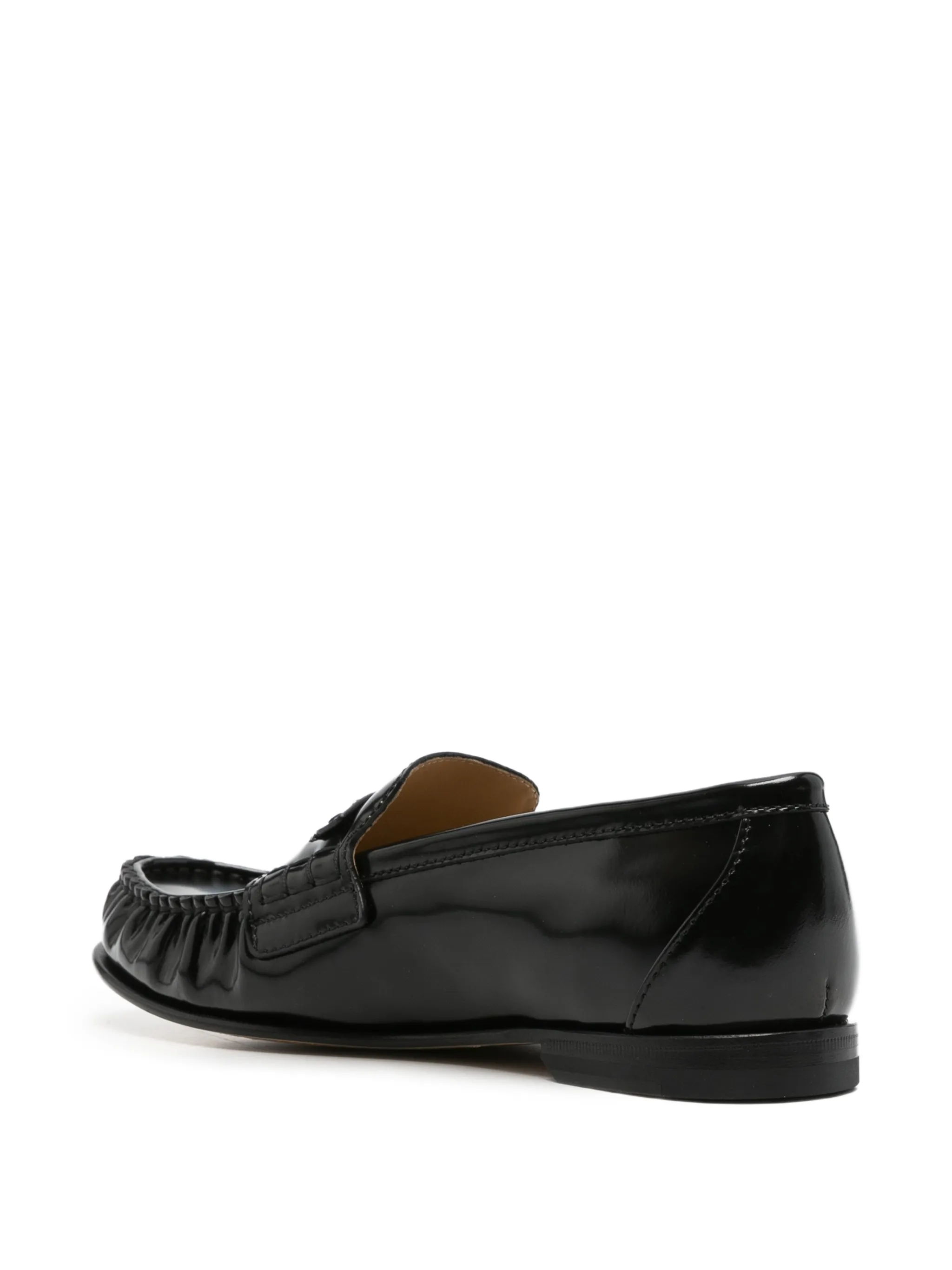 scrunch leather loafers