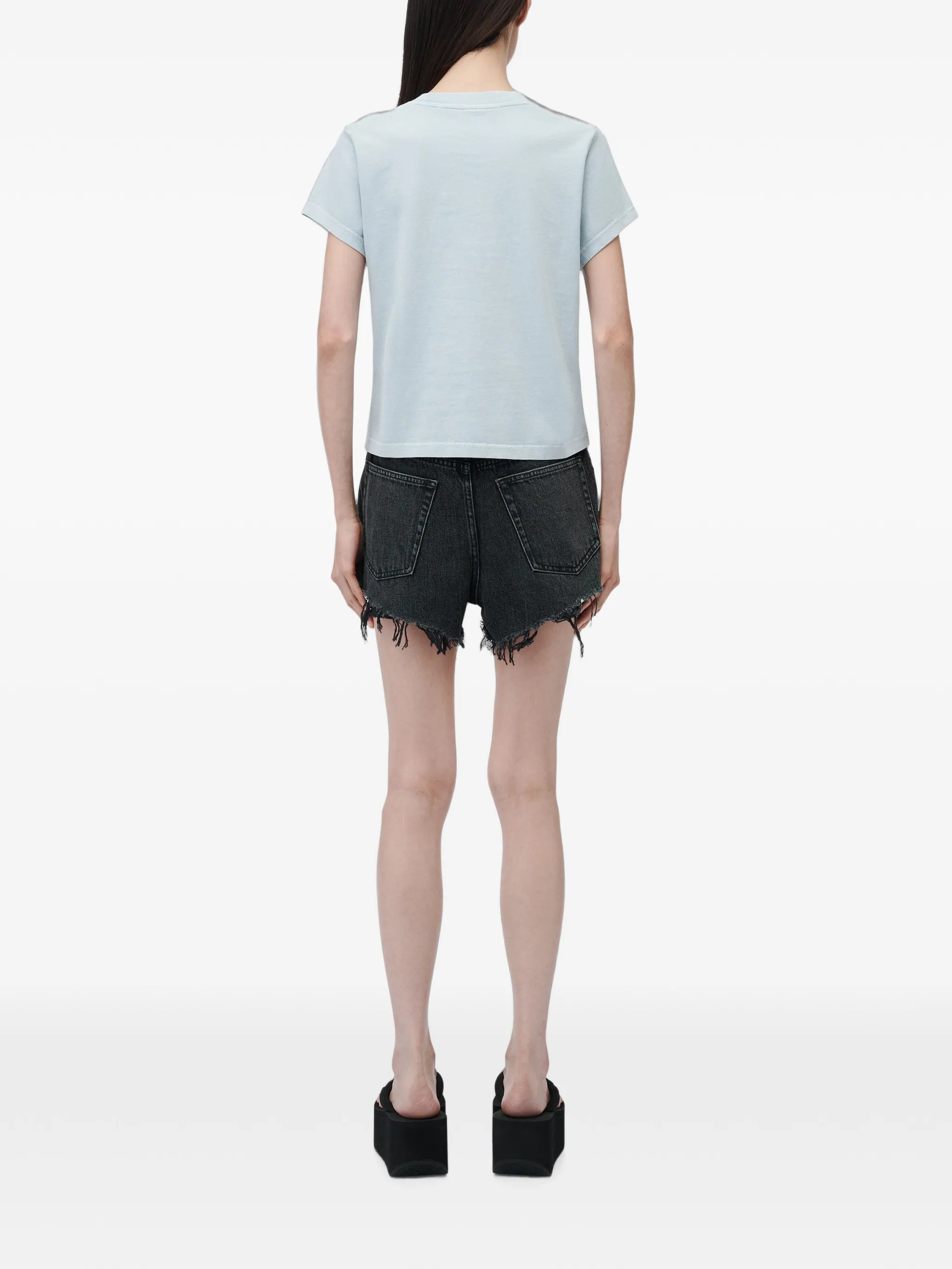 logo-print shrunken short-sleeve T-shirt