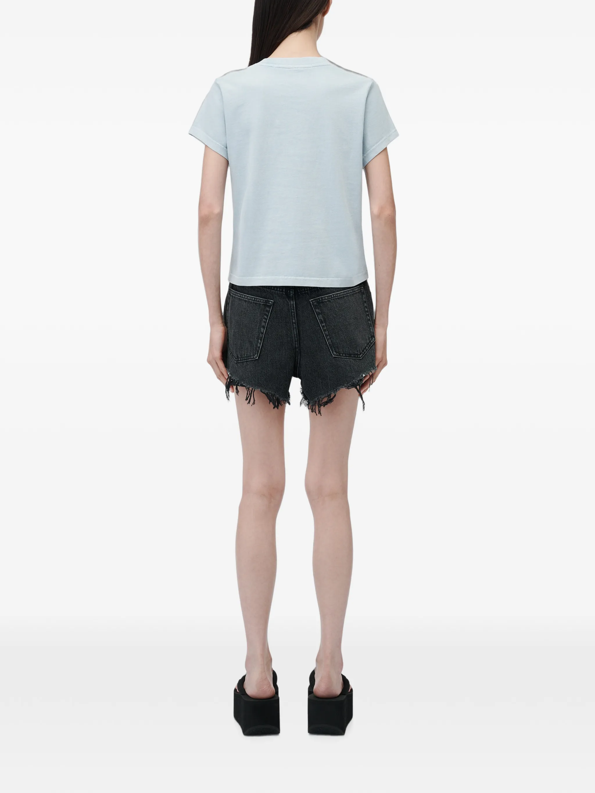 logo-print shrunken short-sleeve T-shirt