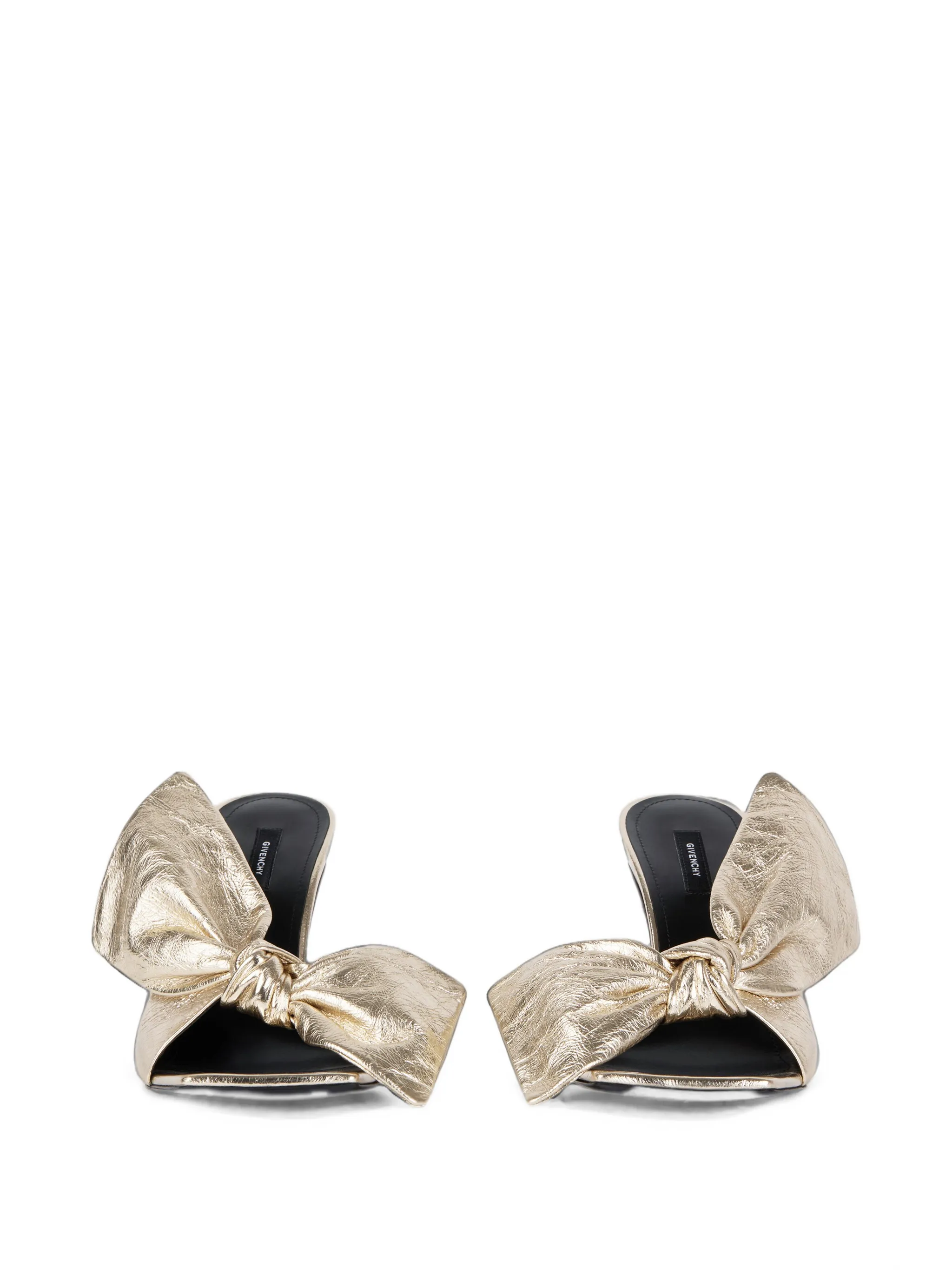 boudoir heeled mules in metallic leather