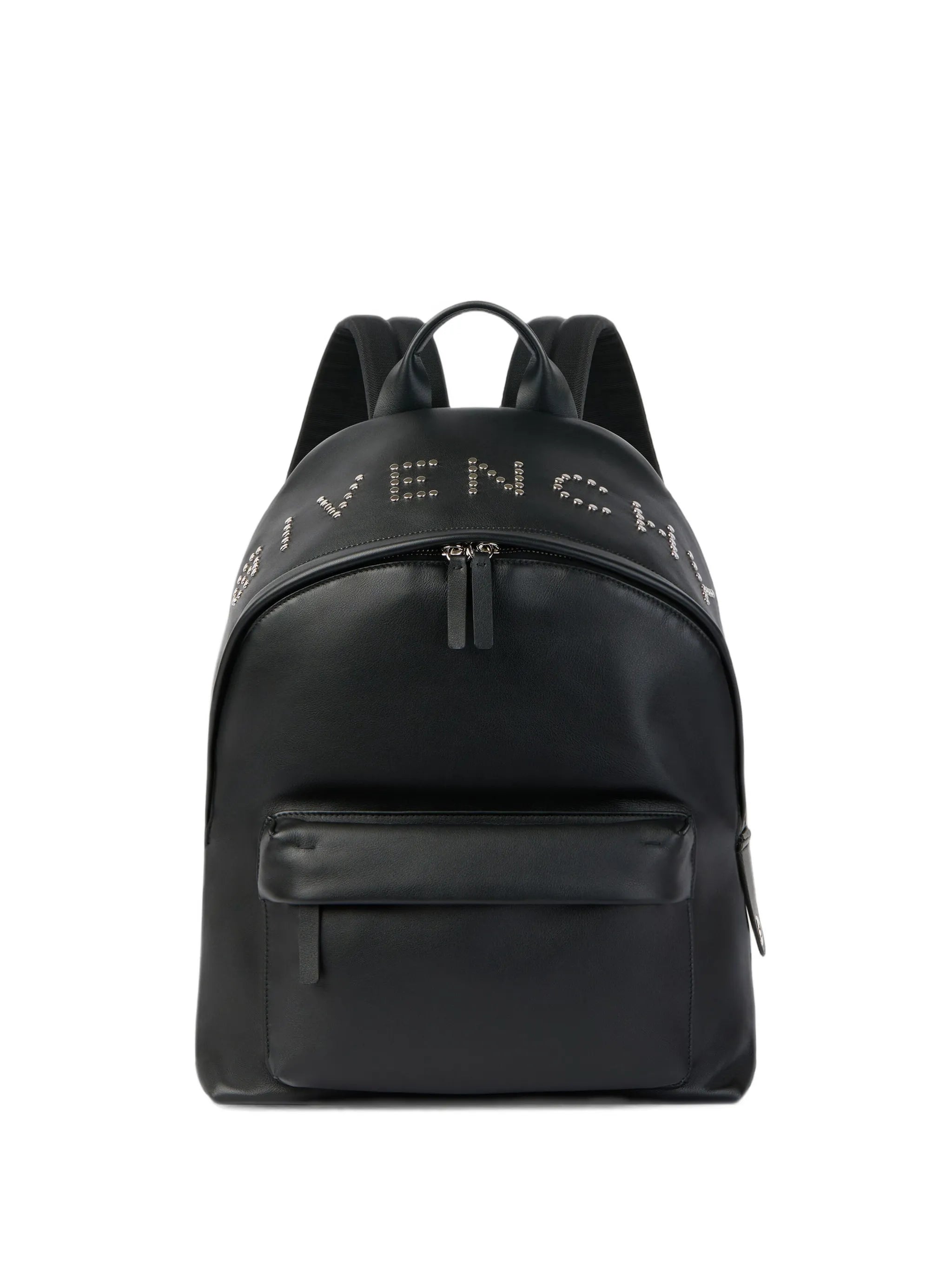 Cargo backpack in leather with studs