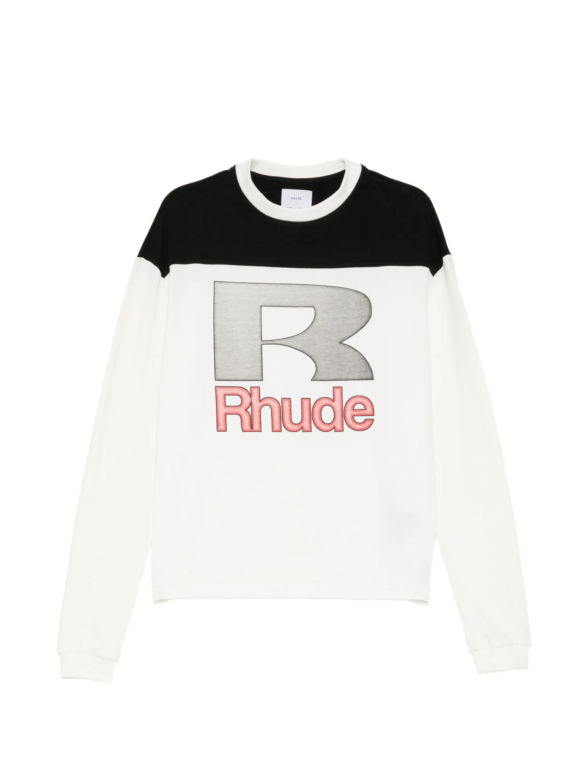 logo-print panelled T-shirt
