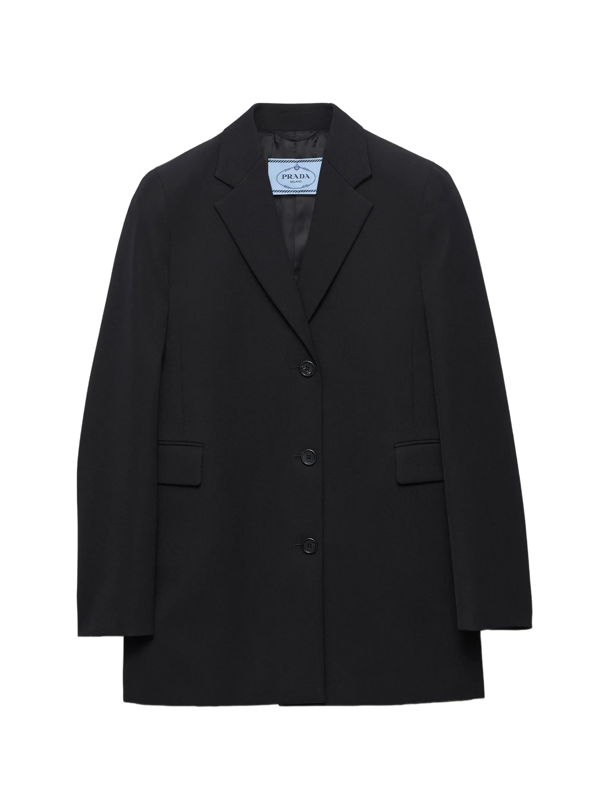 single-breasted gabardine jacket