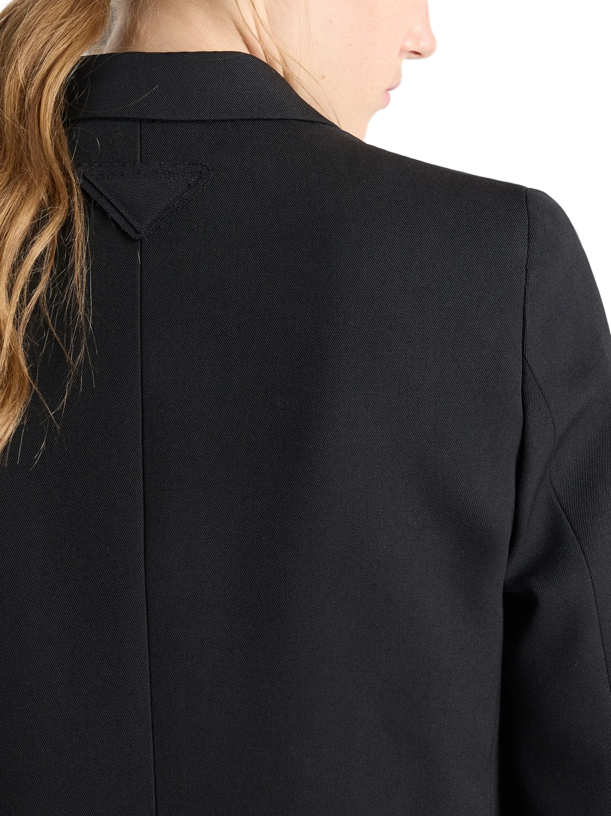 single-breasted gabardine jacket