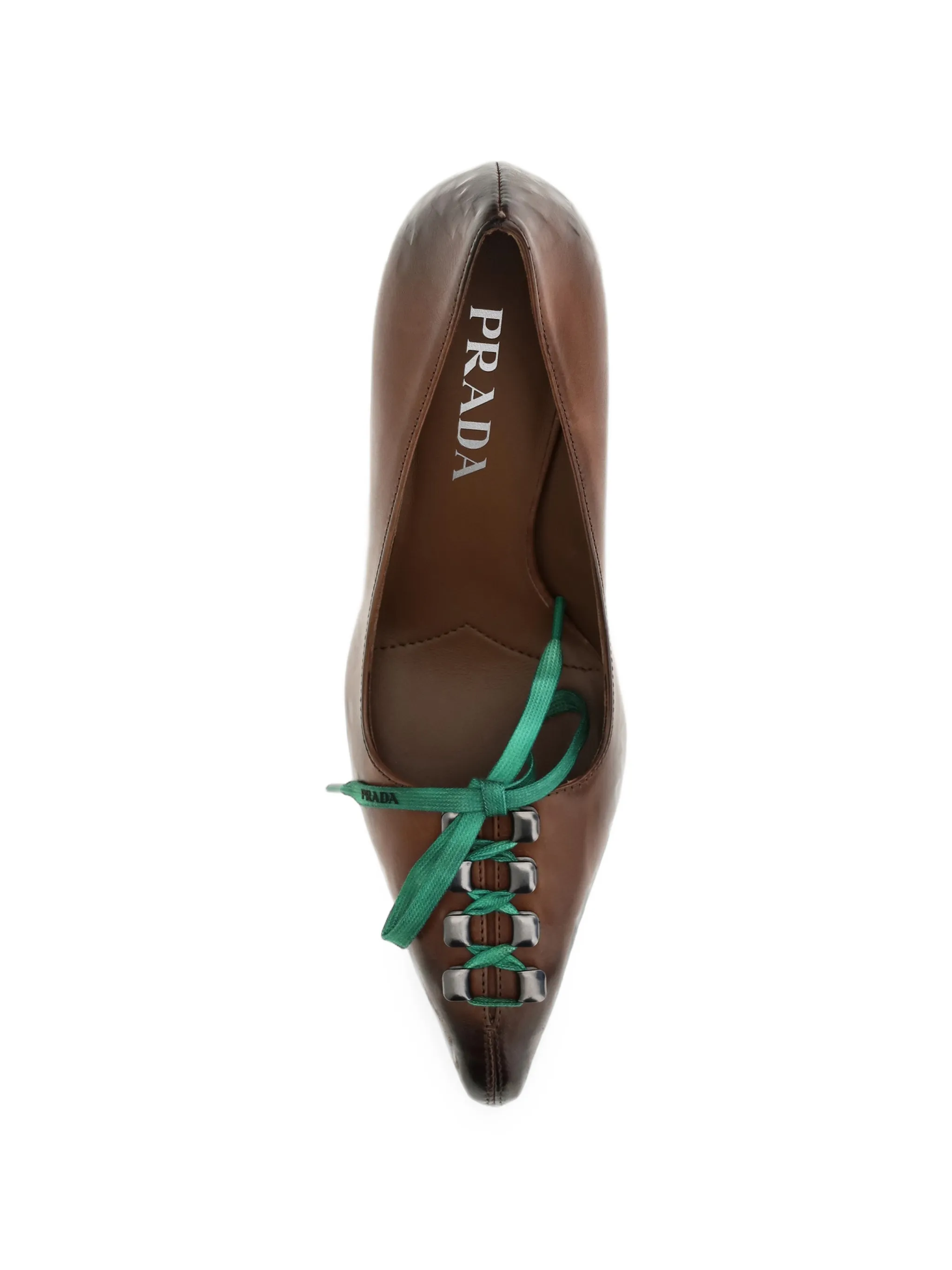 lace-up pointed-toe pumps