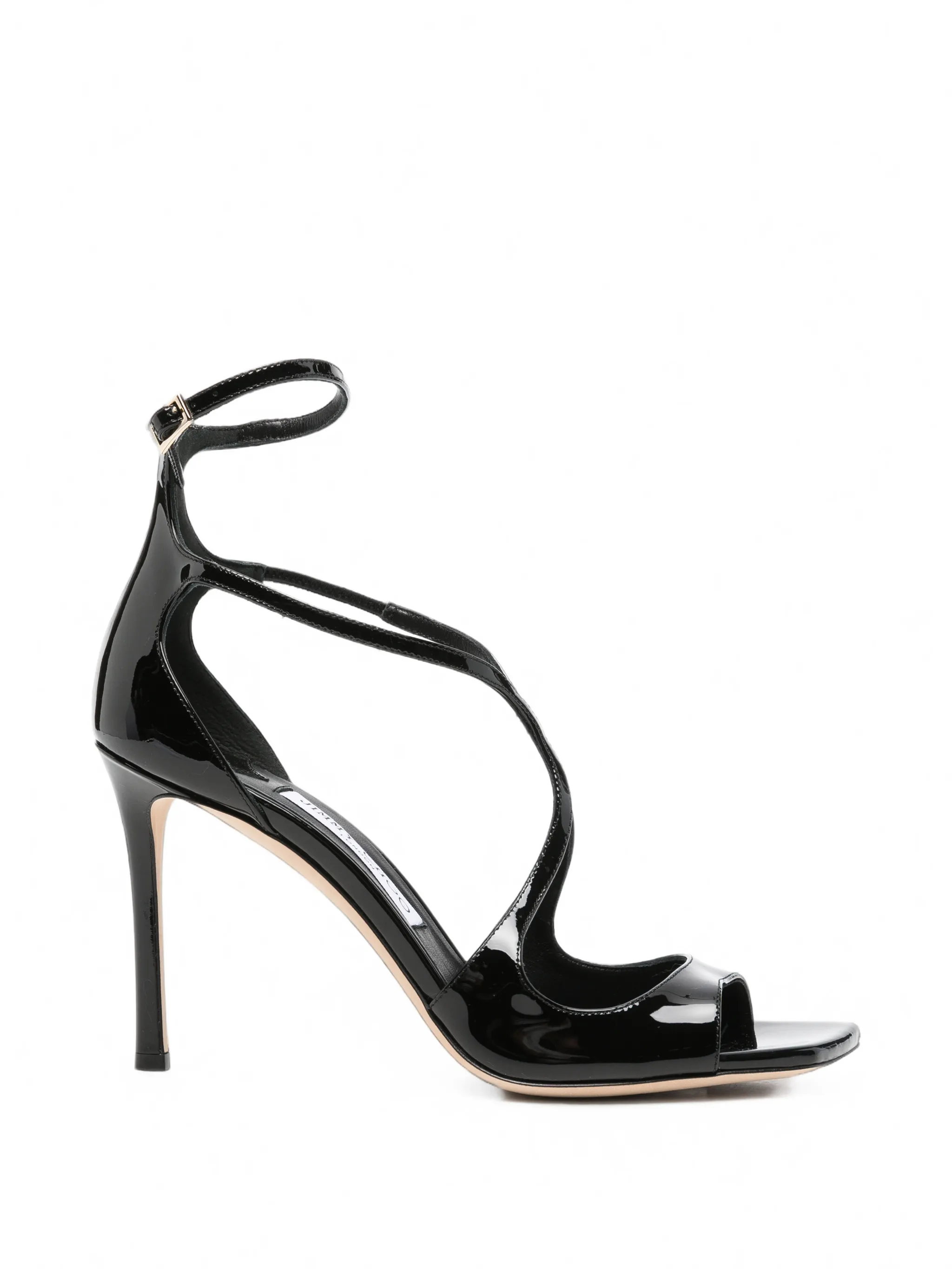 Azia 95 black patent leather sandals