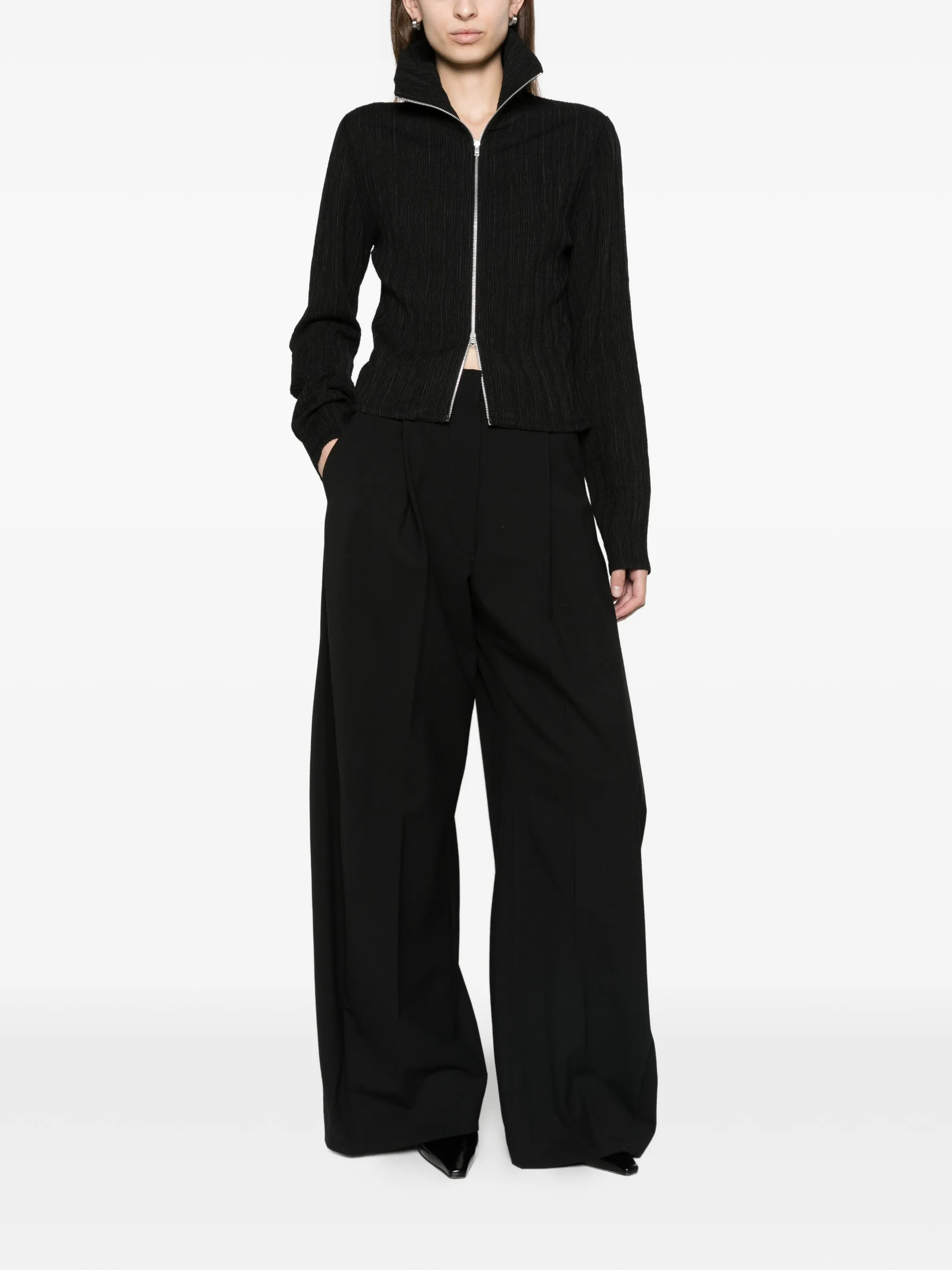 slim zip longsleeve jacket