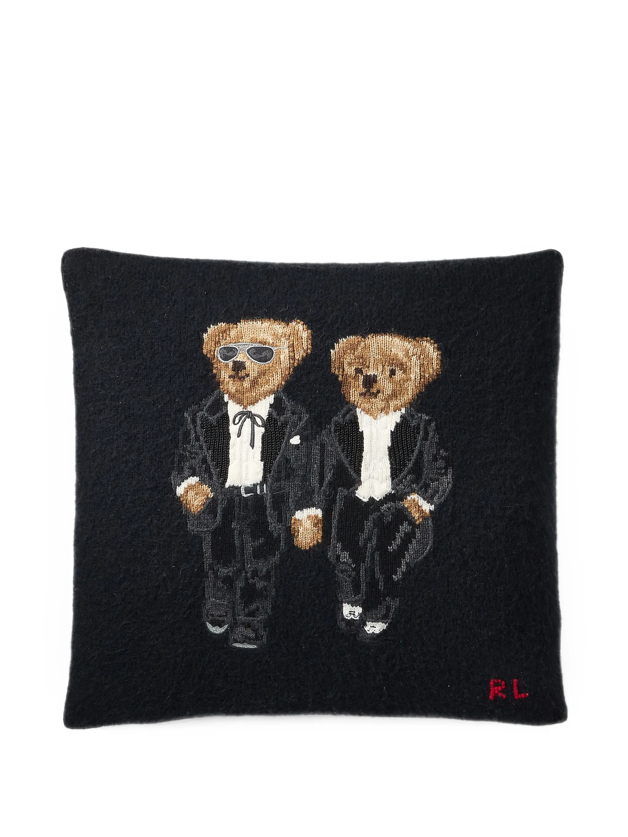 black throw pillow