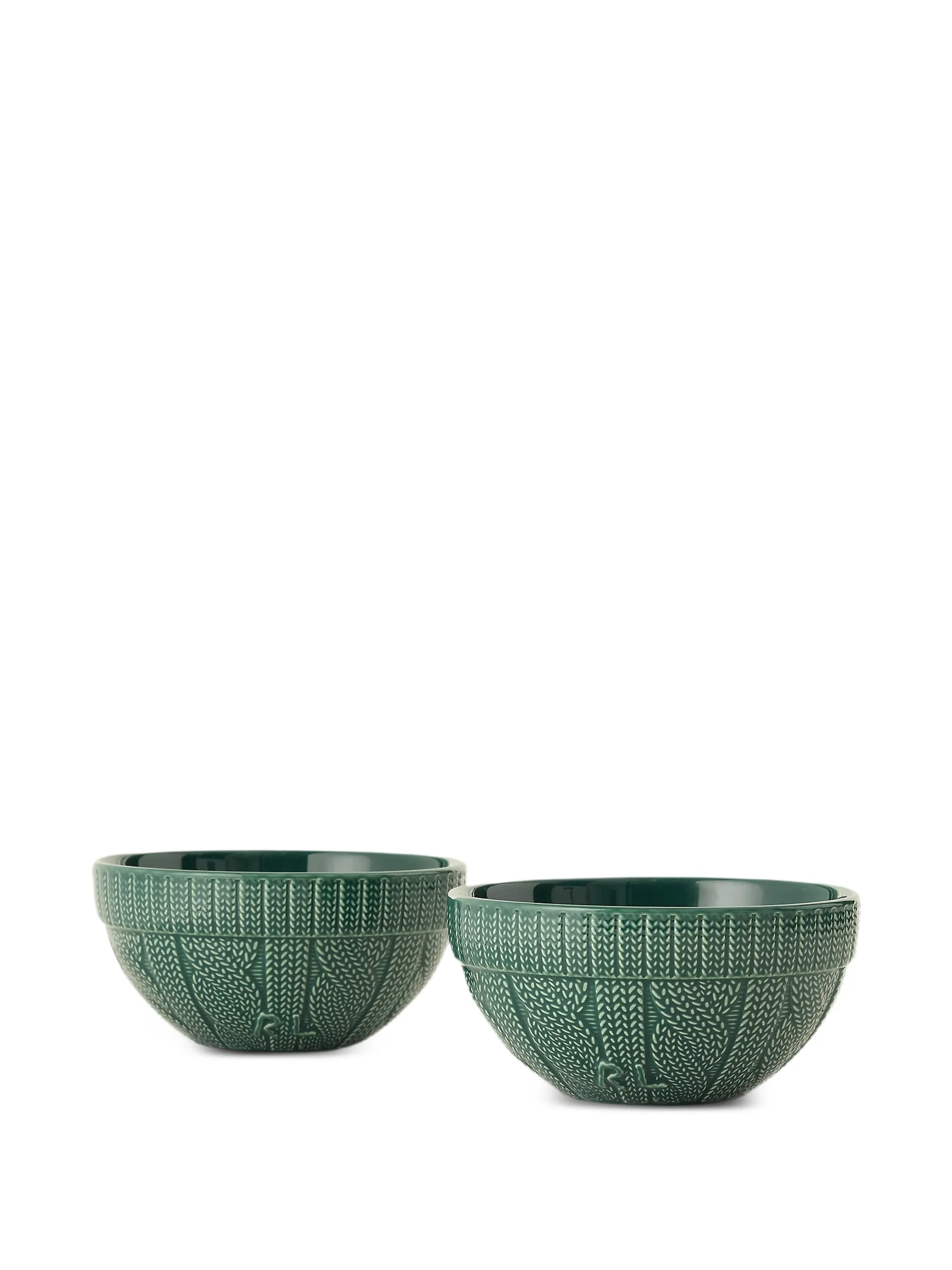 cable-knit cereal bowls (set of two)