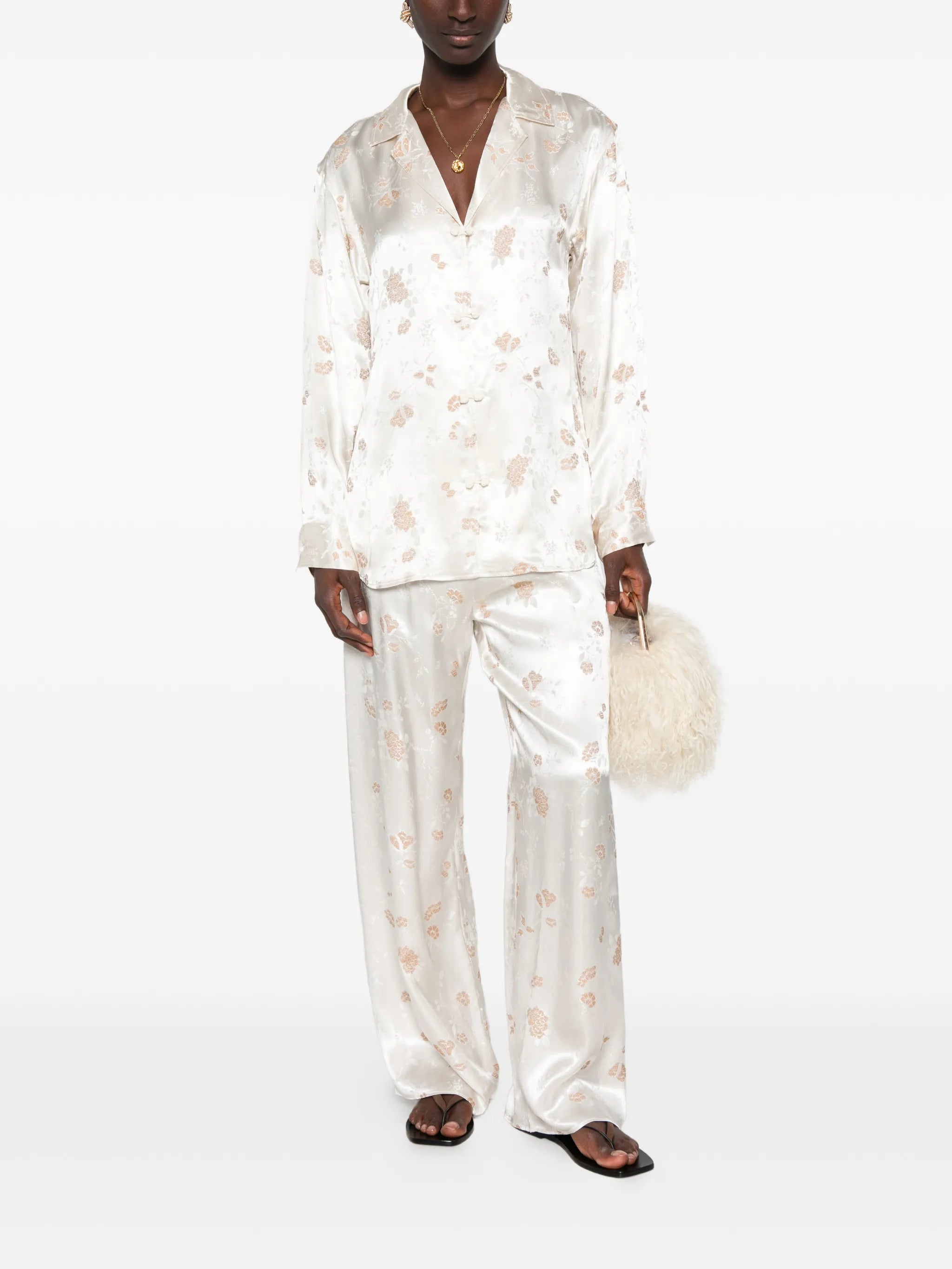 Maurise floral-jacquard shirt