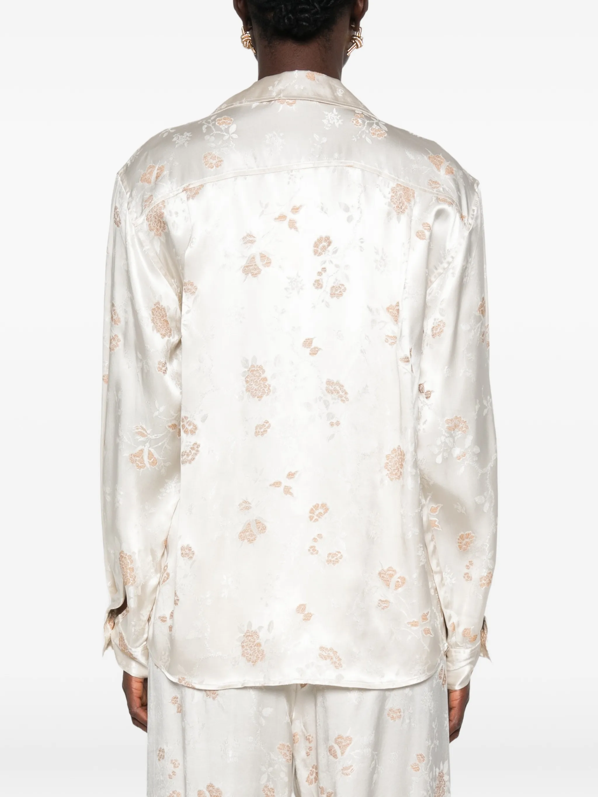 Maurise floral-jacquard shirt