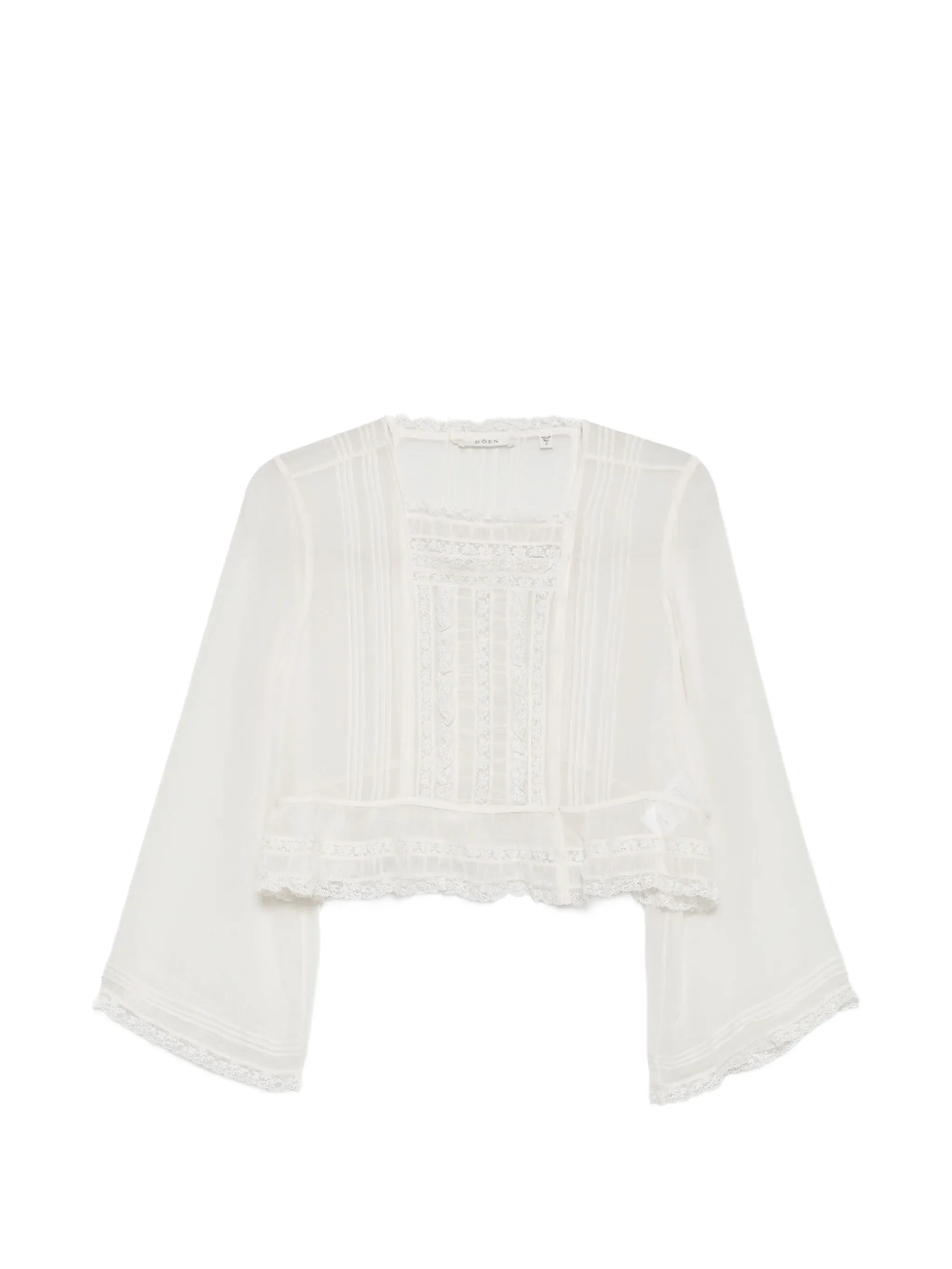 Elodine lace-trim blouse