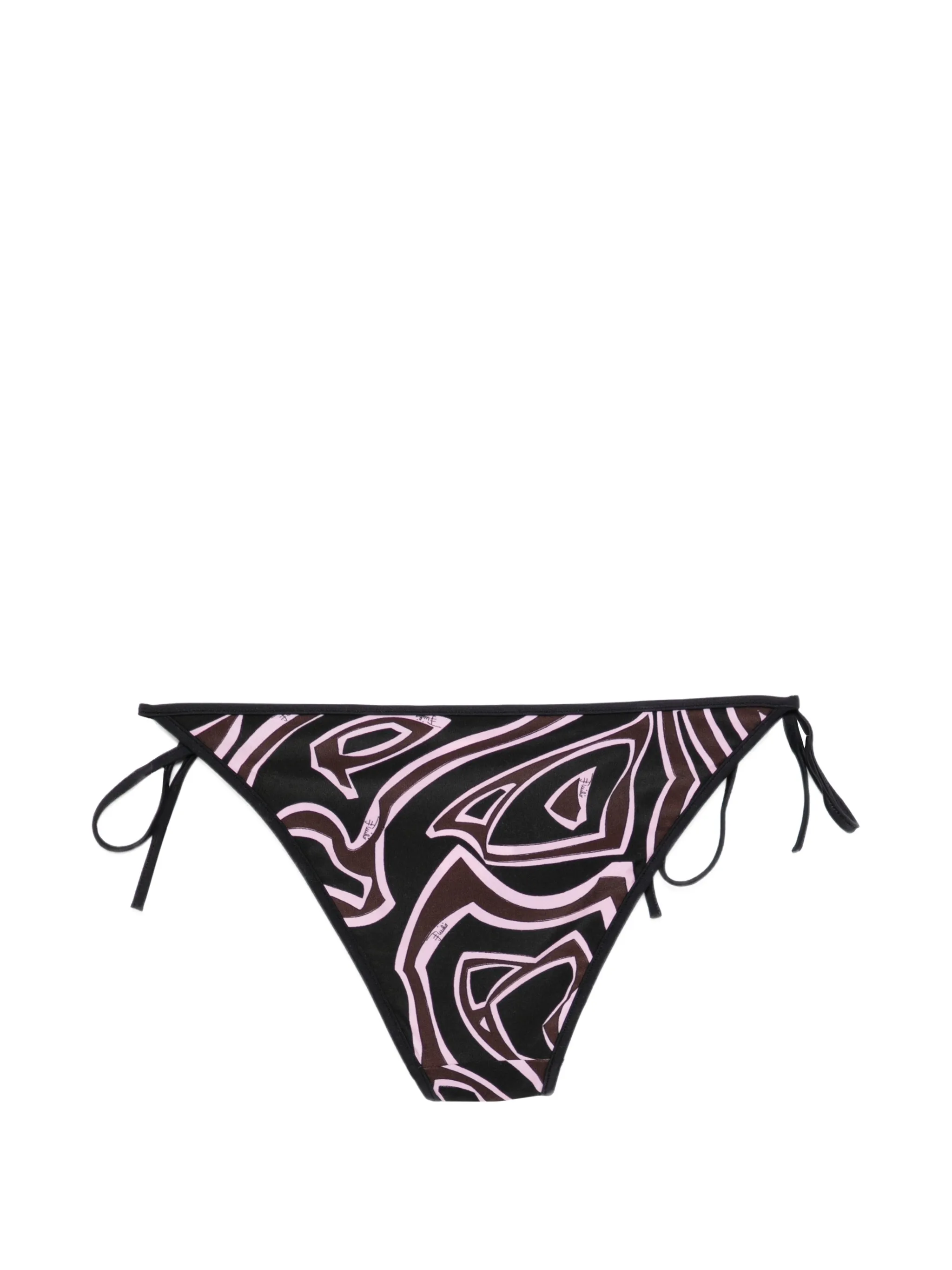 Iride-print side-tie bikini bottoms
