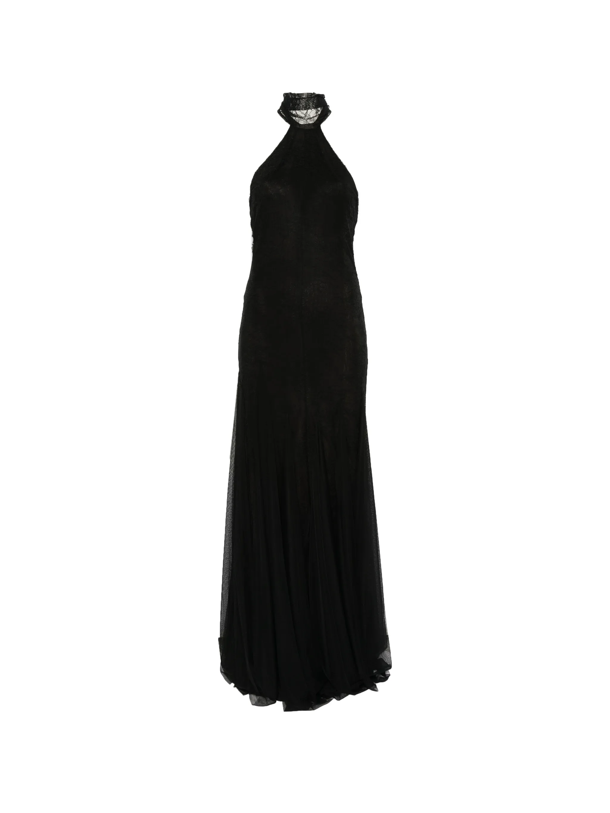 Elowen maxi dress in black fine lace