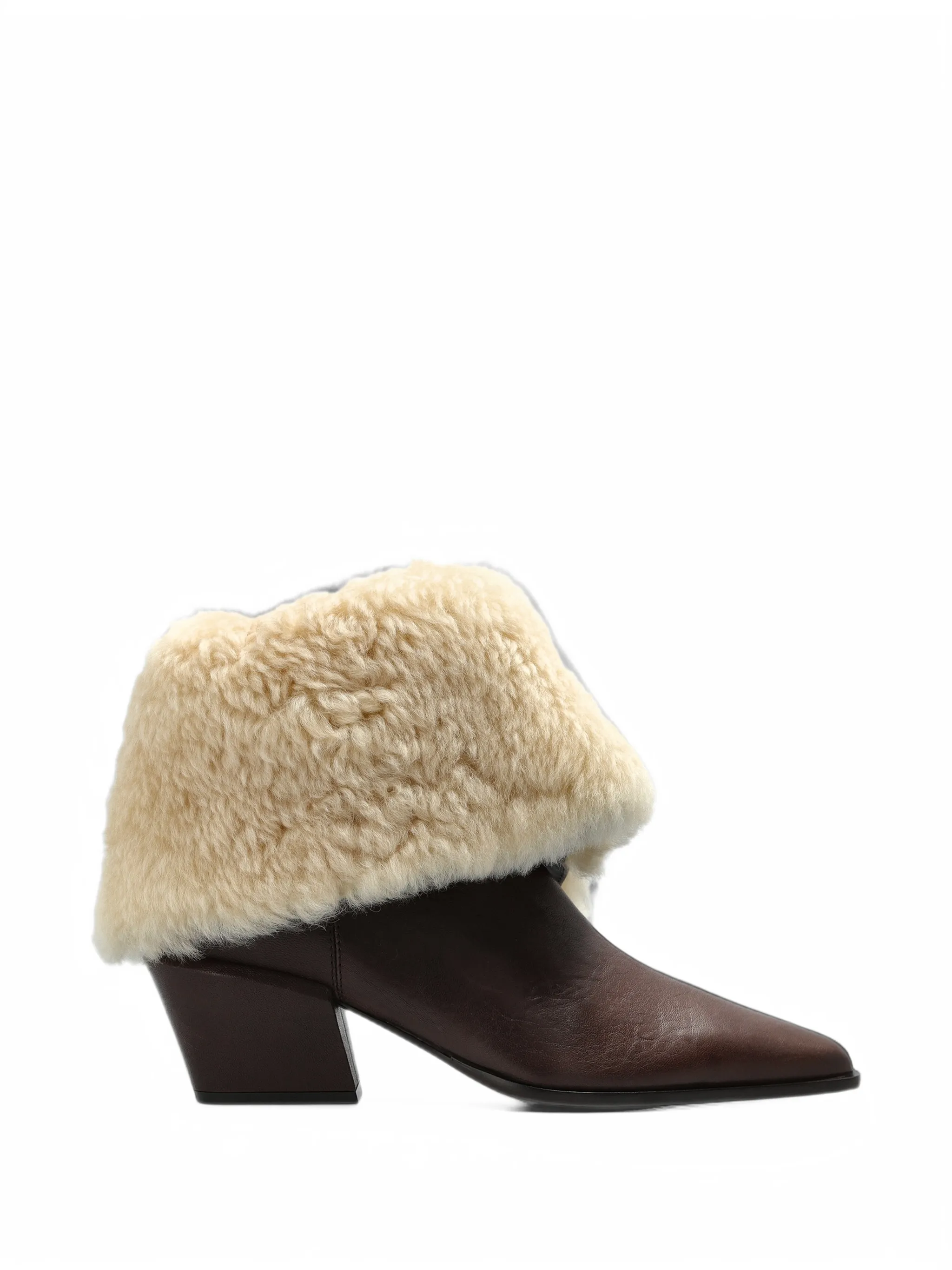 Bettina shearling-trim ankle boots