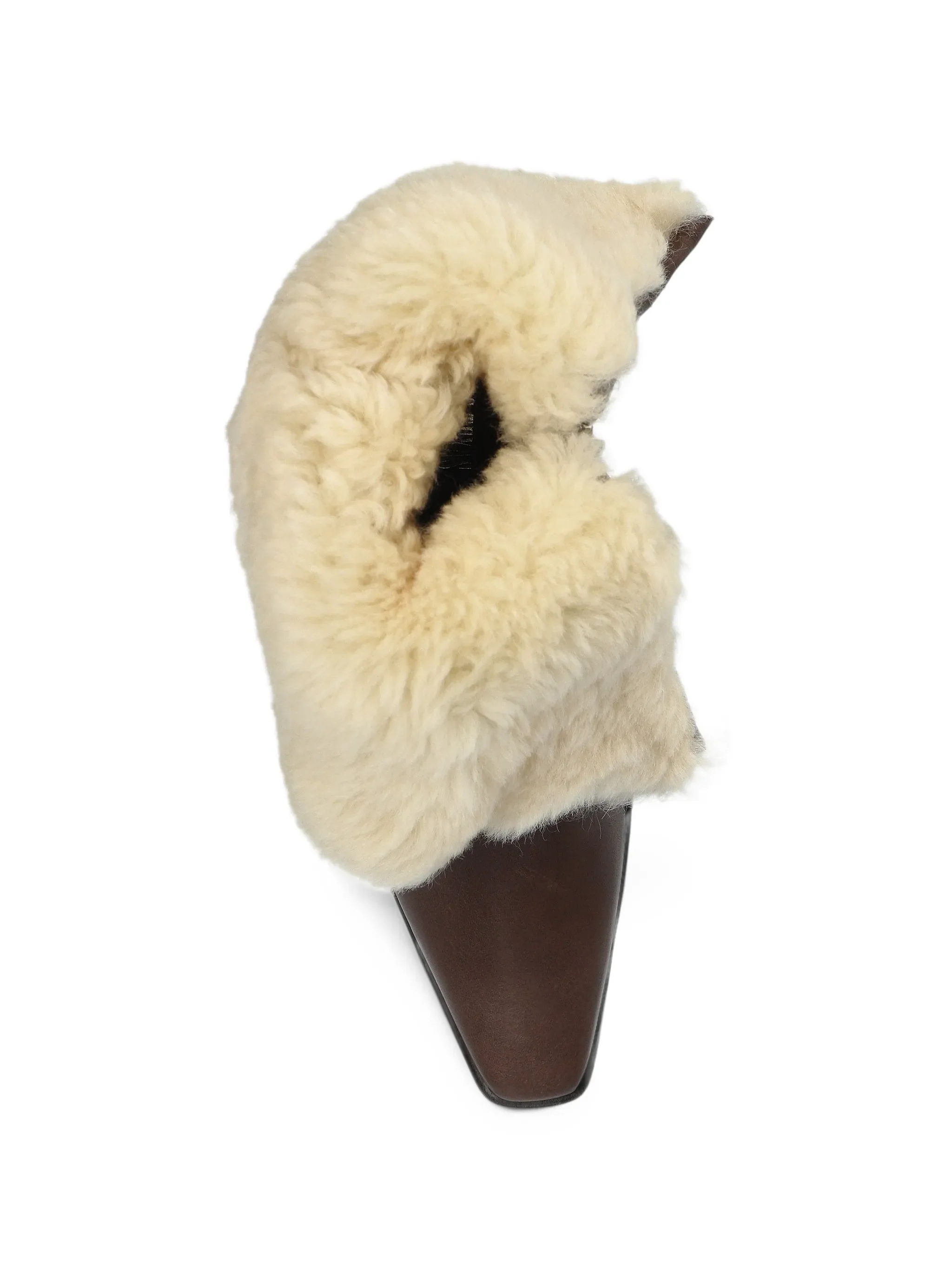Bettina shearling-trim ankle boots