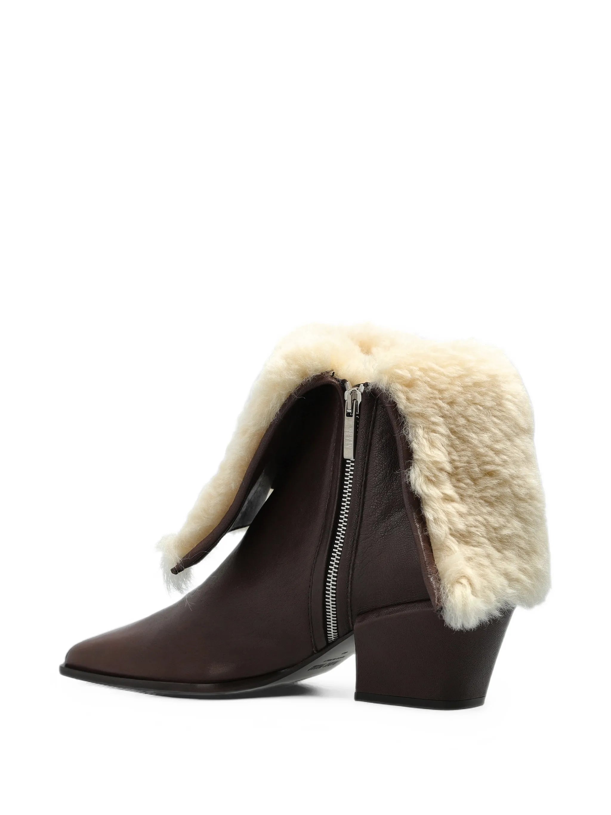 Bettina shearling-trim ankle boots