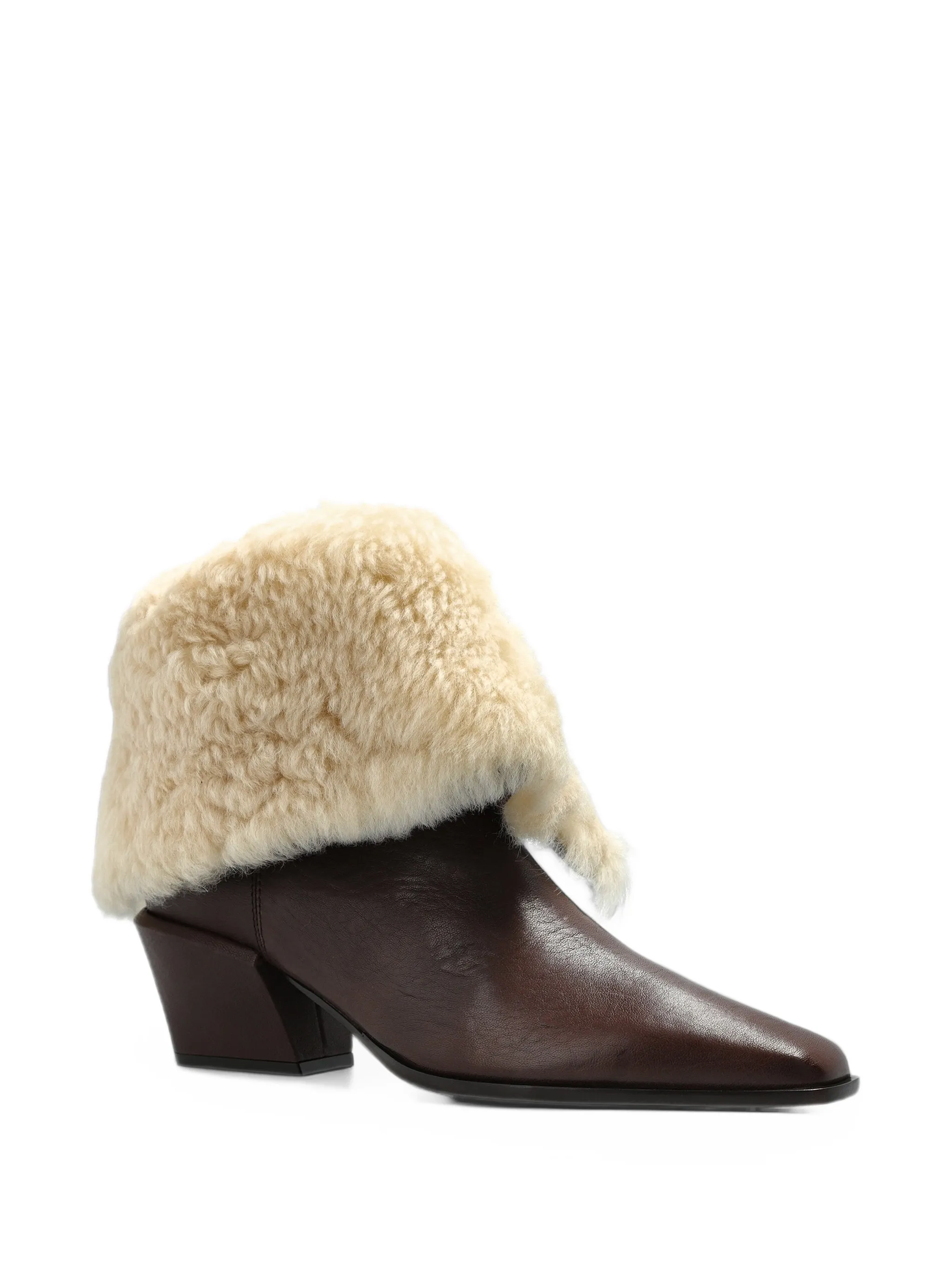 Bettina shearling-trim ankle boots