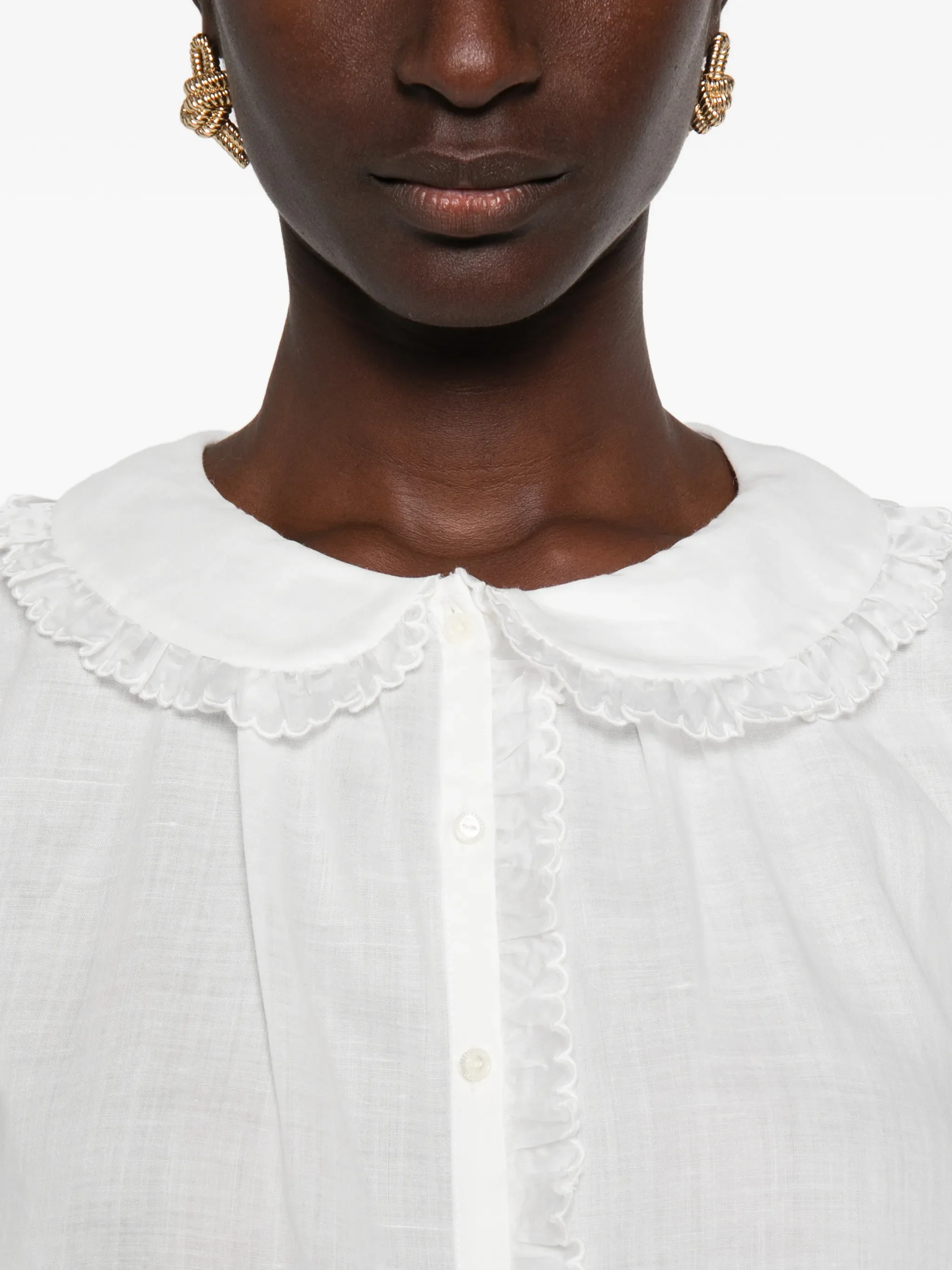 Karina ruffled-trim top