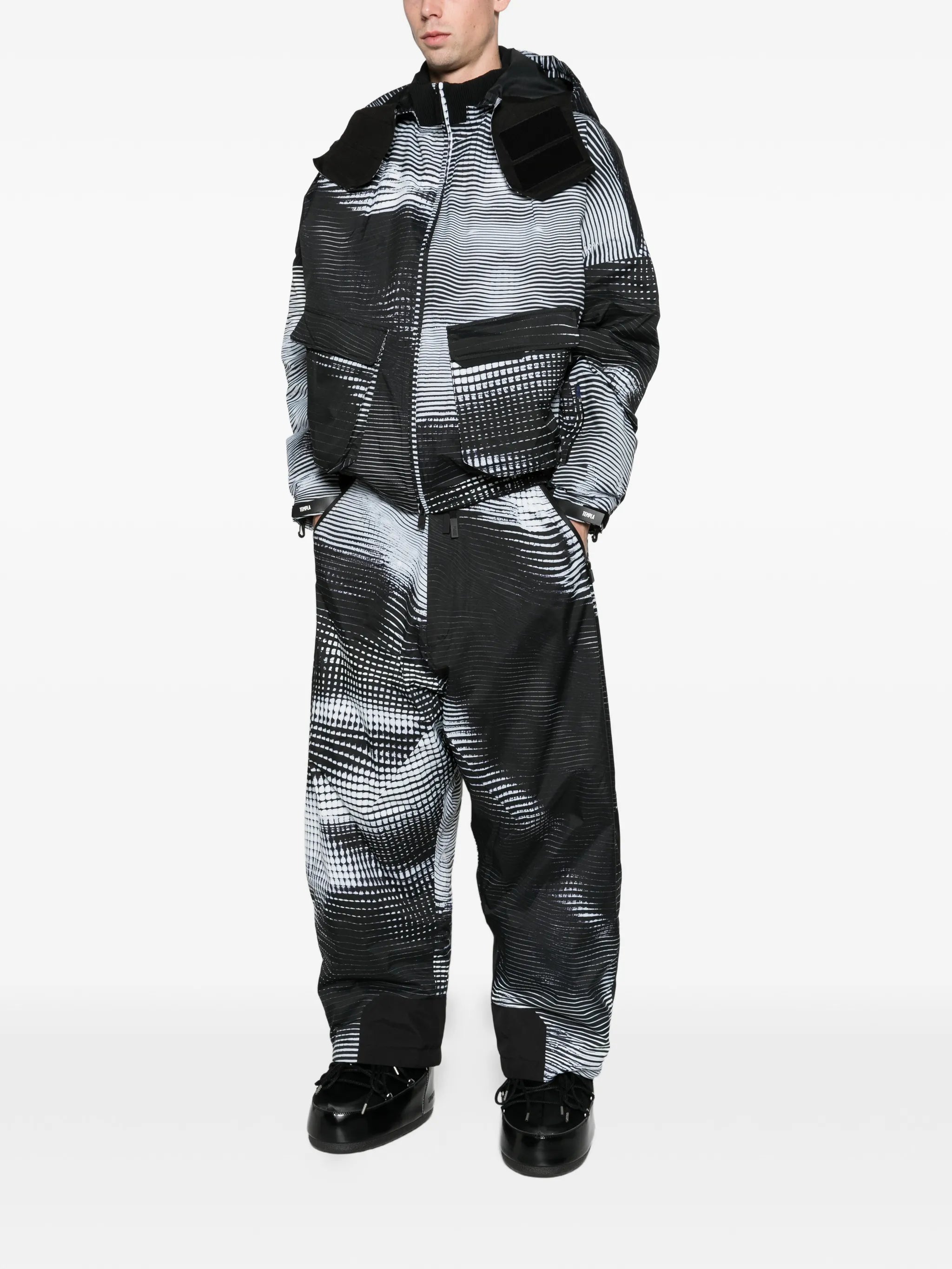Dysydent vector-print bomber jacket