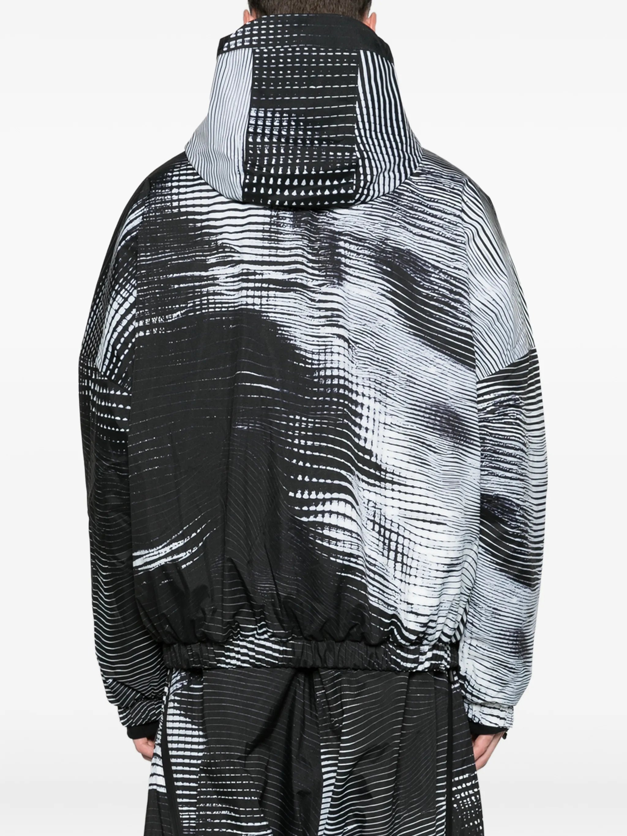 Dysydent vector-print bomber jacket