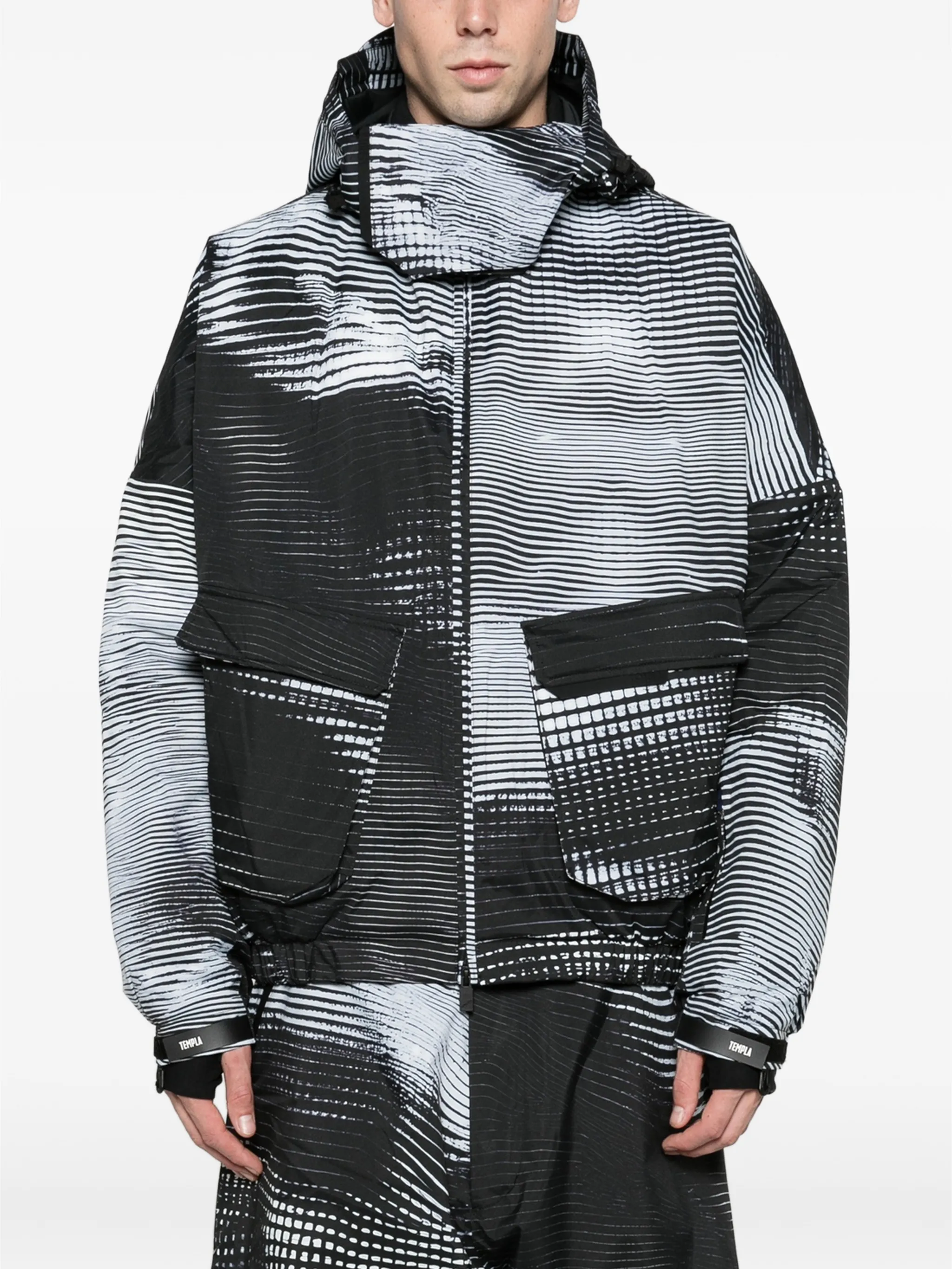 Dysydent vector-print bomber jacket