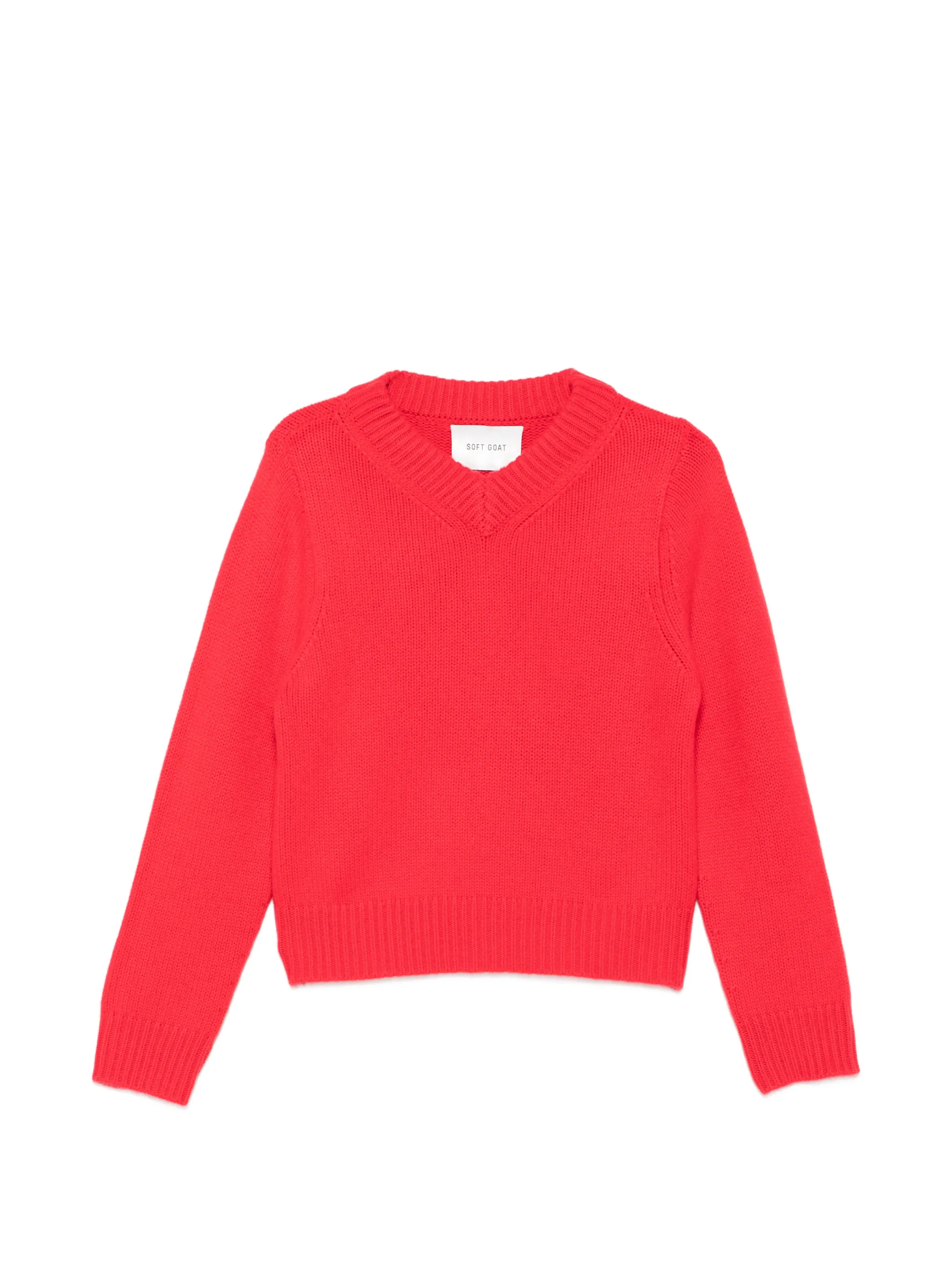 ribbed V-neck sweater