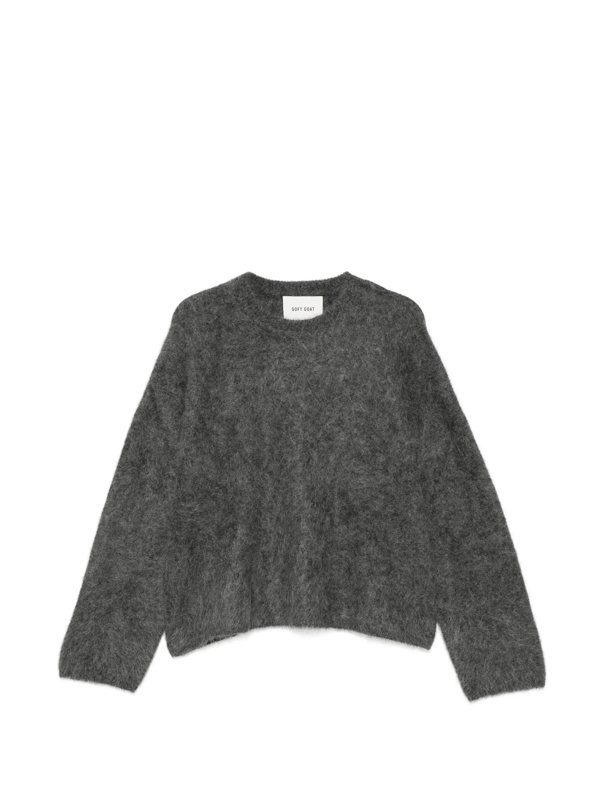 brushed-knit crew-neck sweater