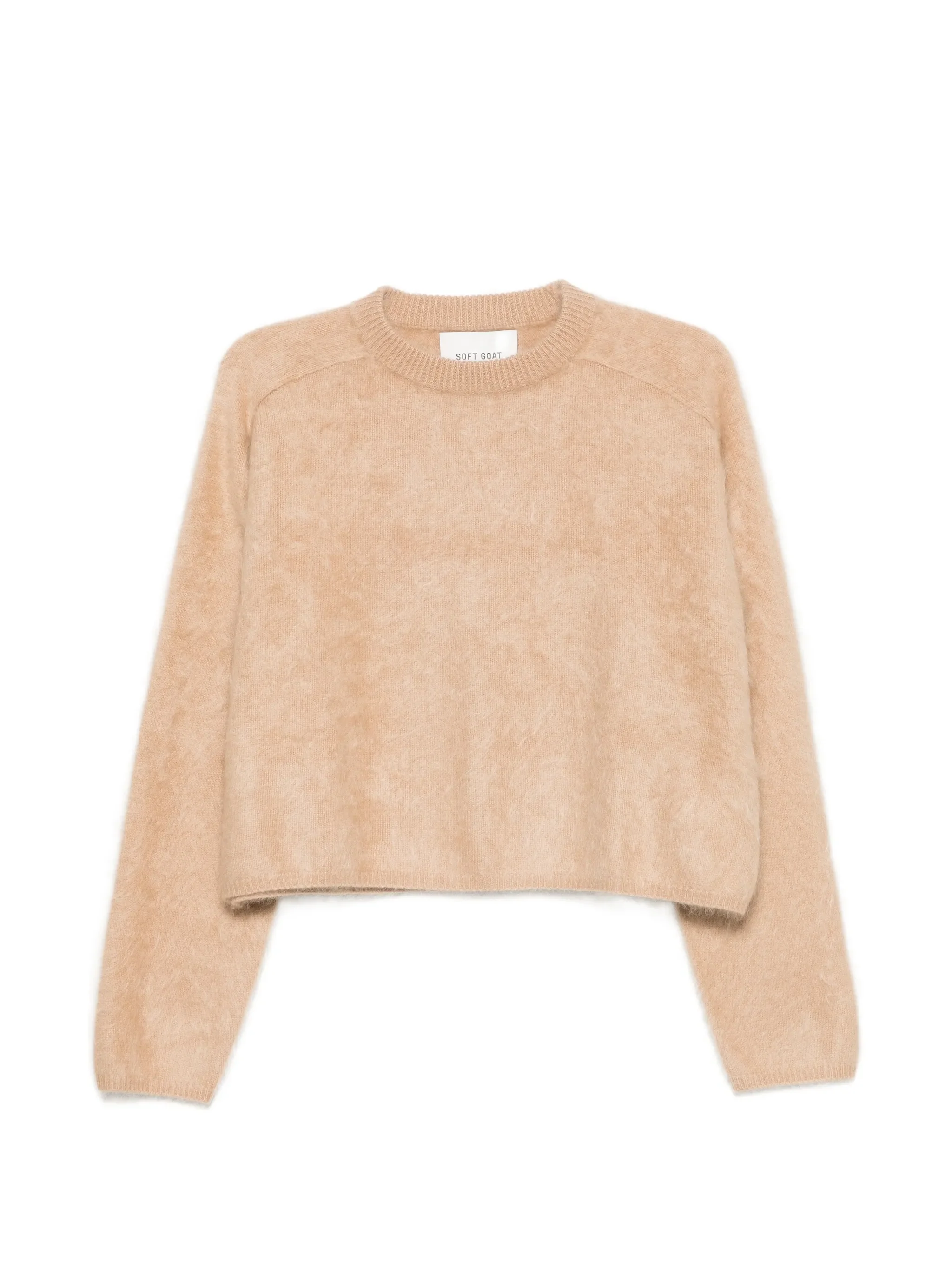 brushed-finish crew-neck sweater