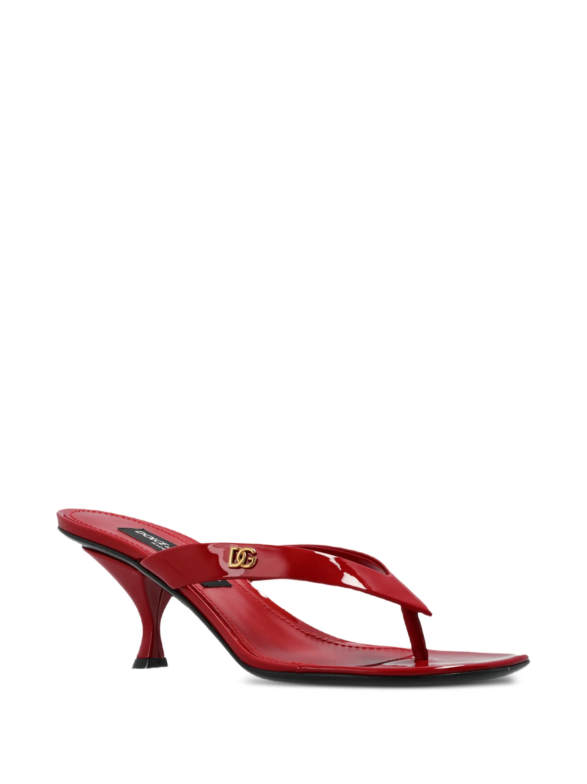 Claudia patent leather thong sandals