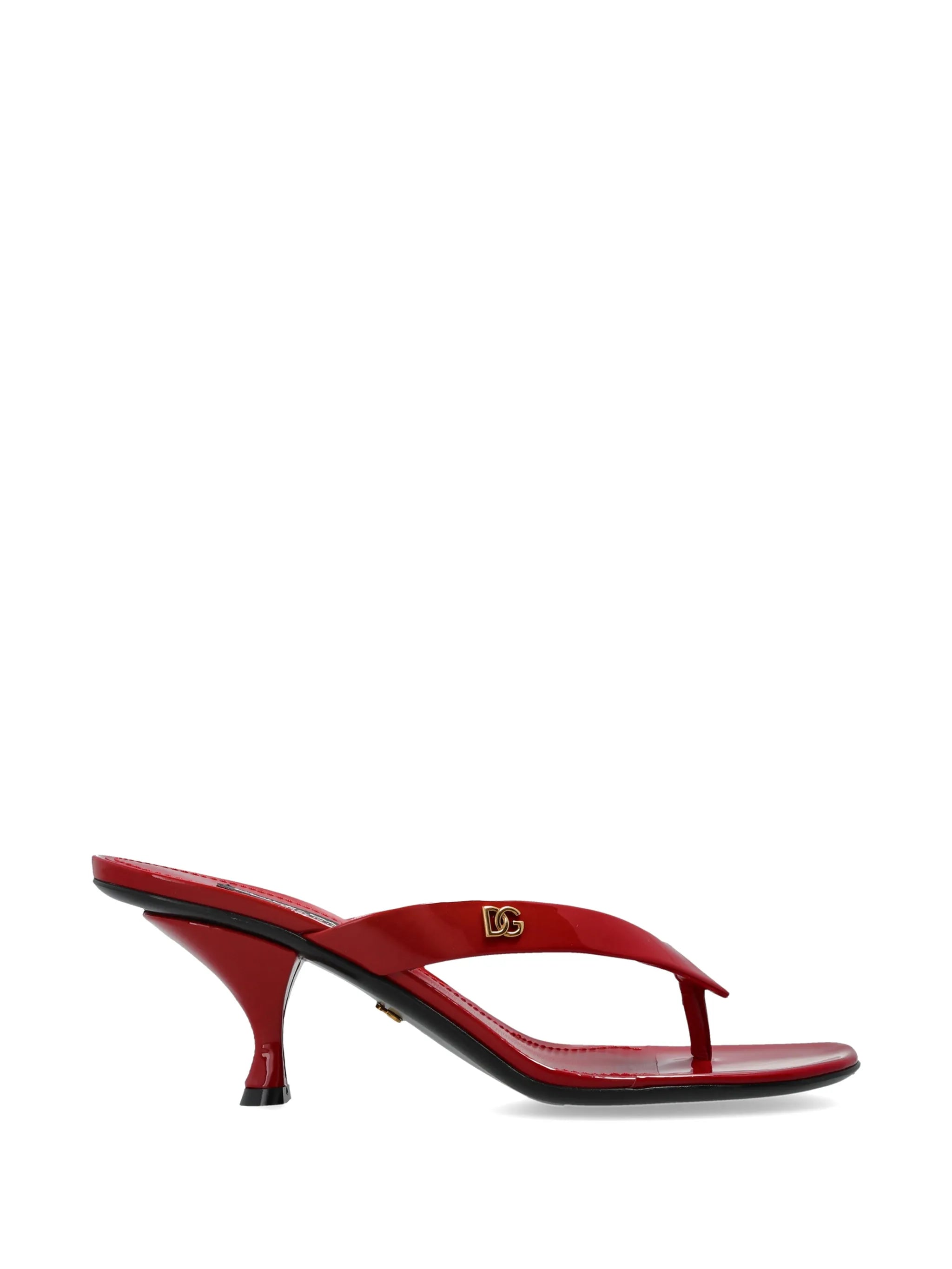 Claudia patent leather thong sandals