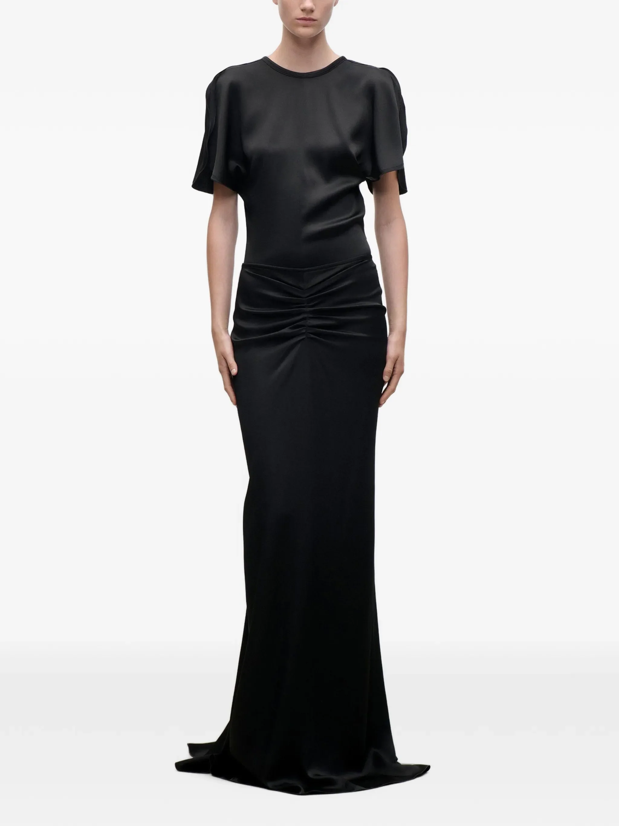 Isabella ruched maxi skirt