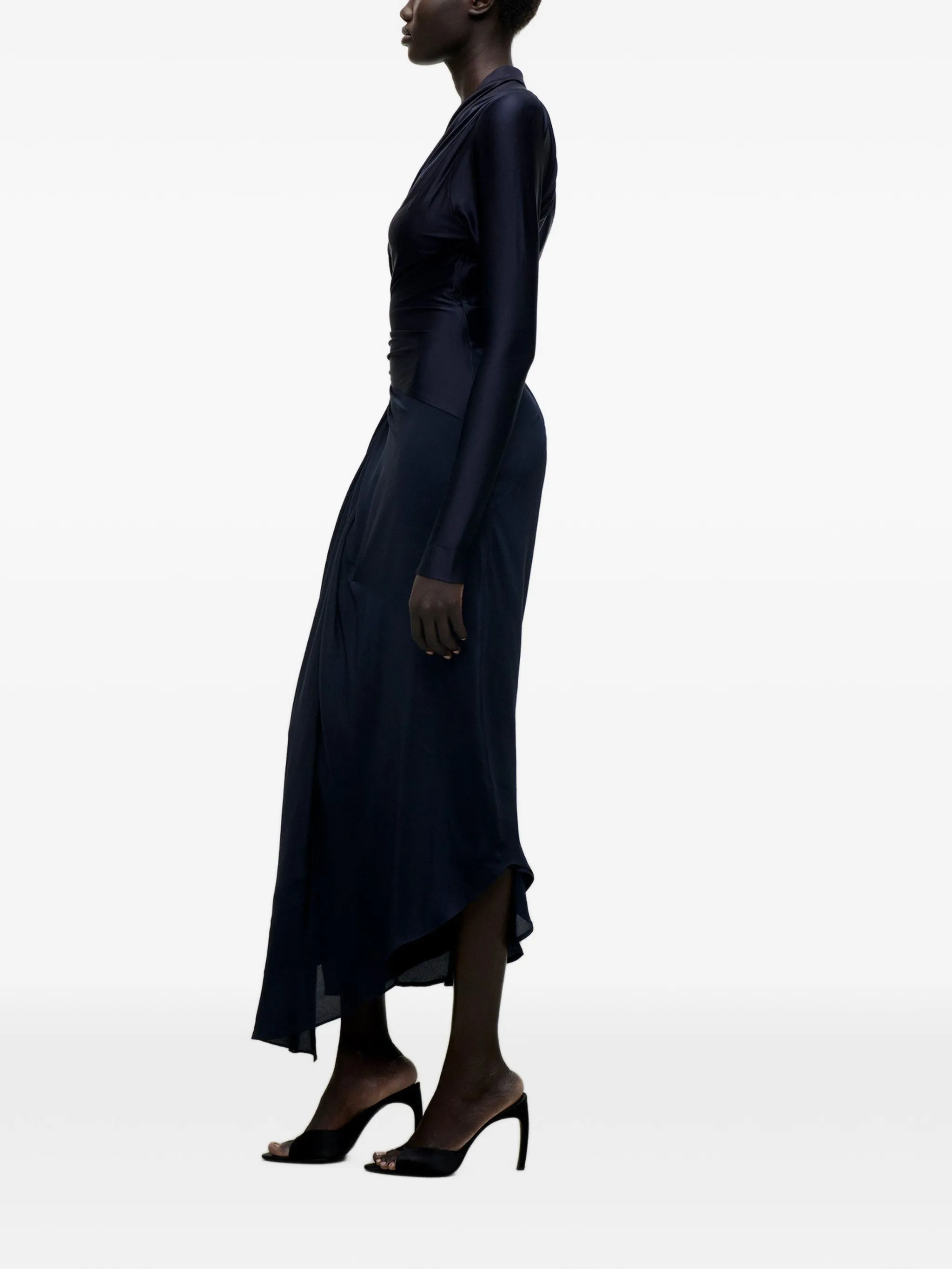 Lea knotted-detail midi dress