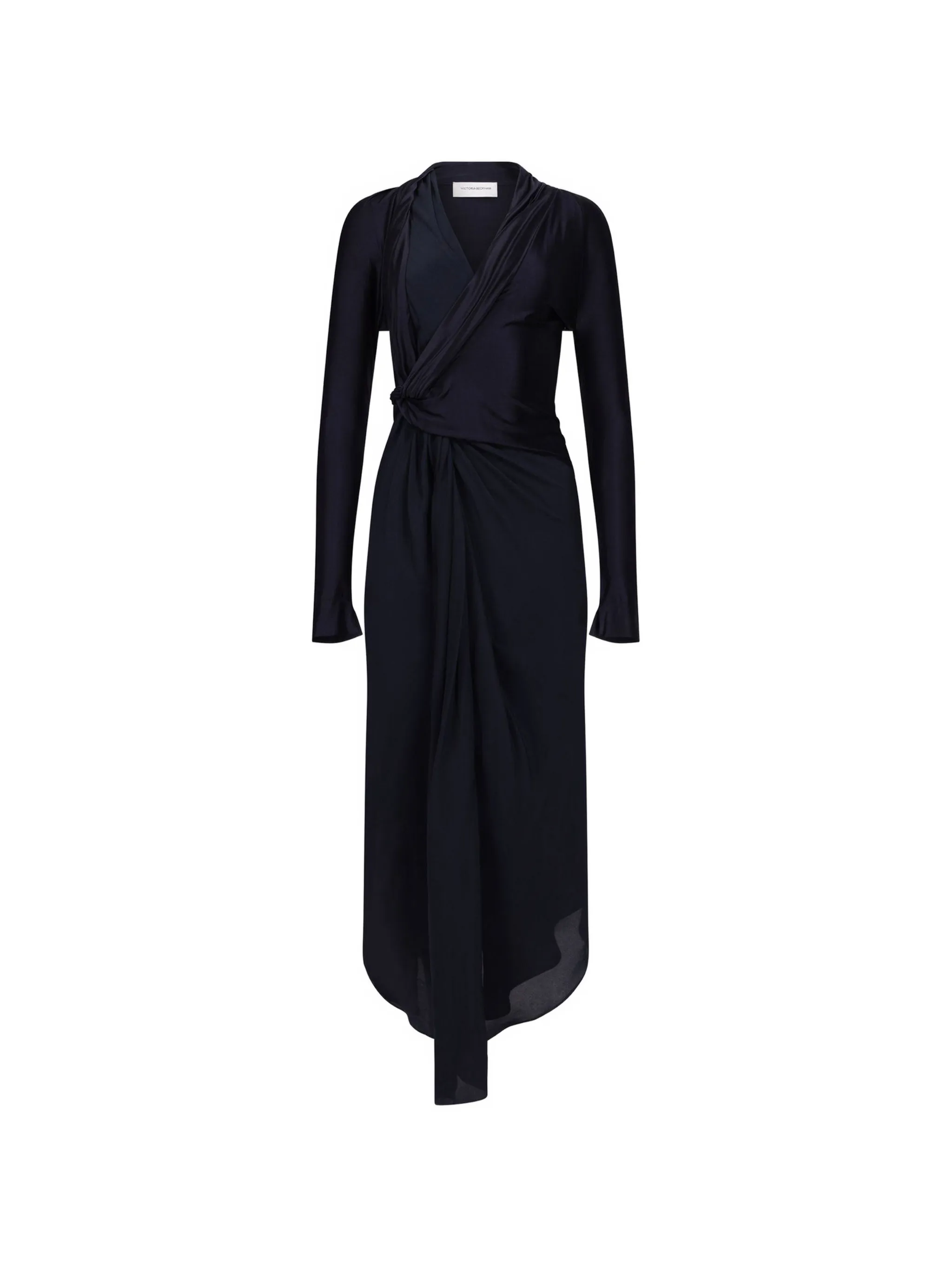 Lea knotted-detail midi dress