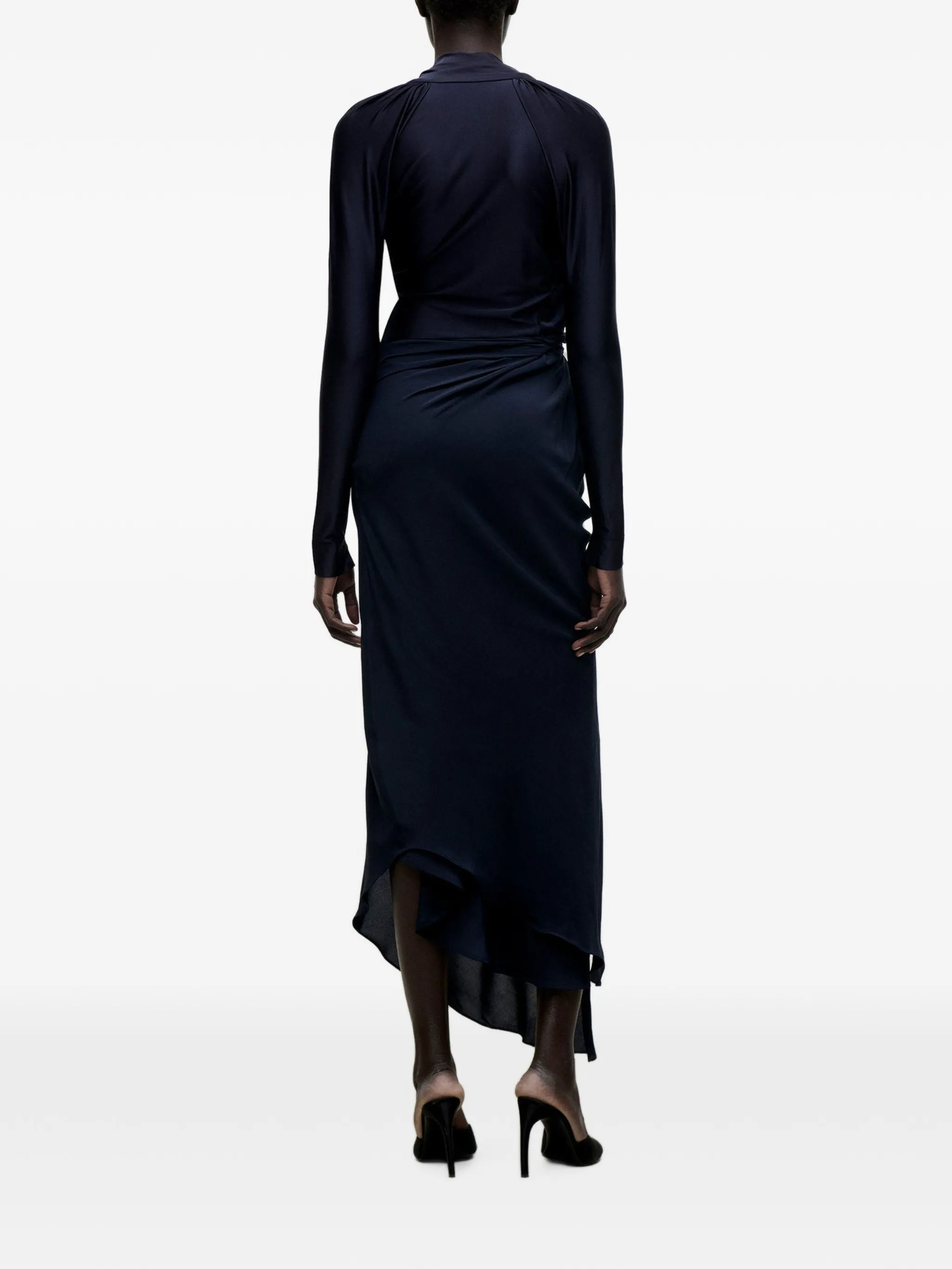 Lea knotted-detail midi dress
