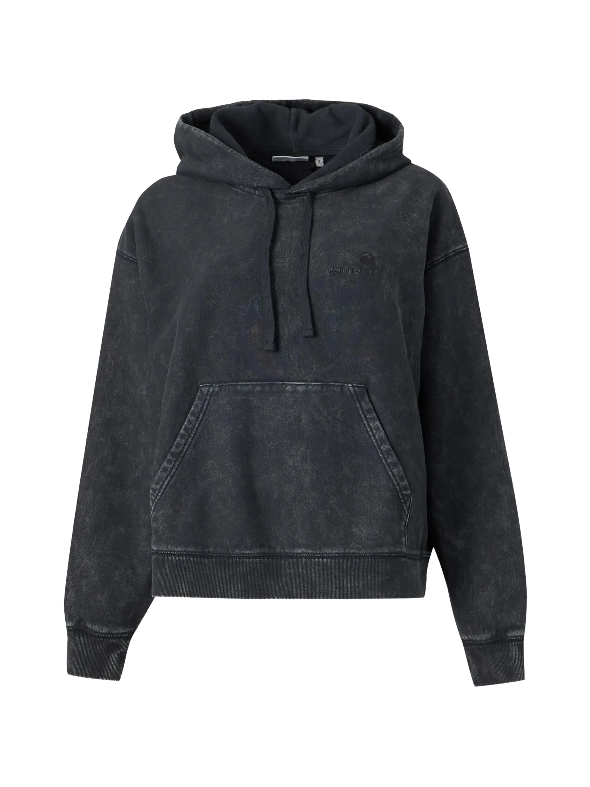 Lambert acid-wash logo-embroidered hoodie