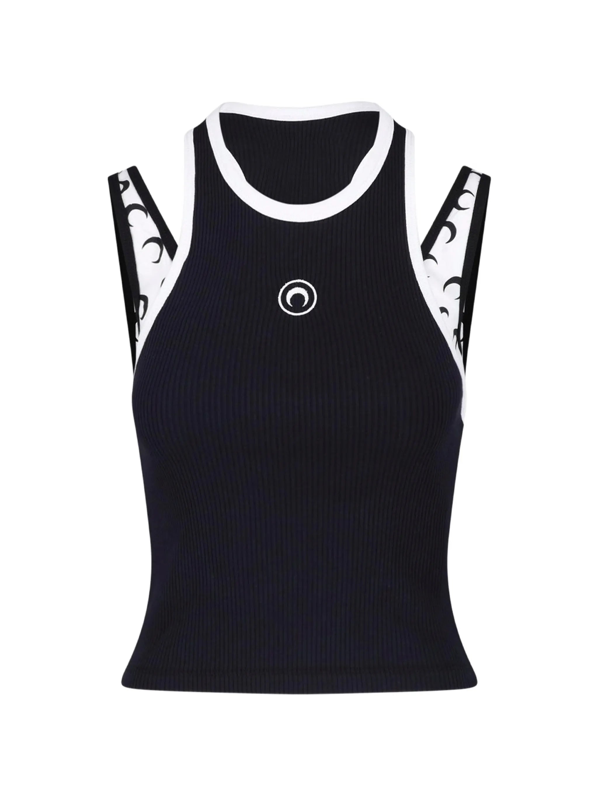 layered jersey tank top