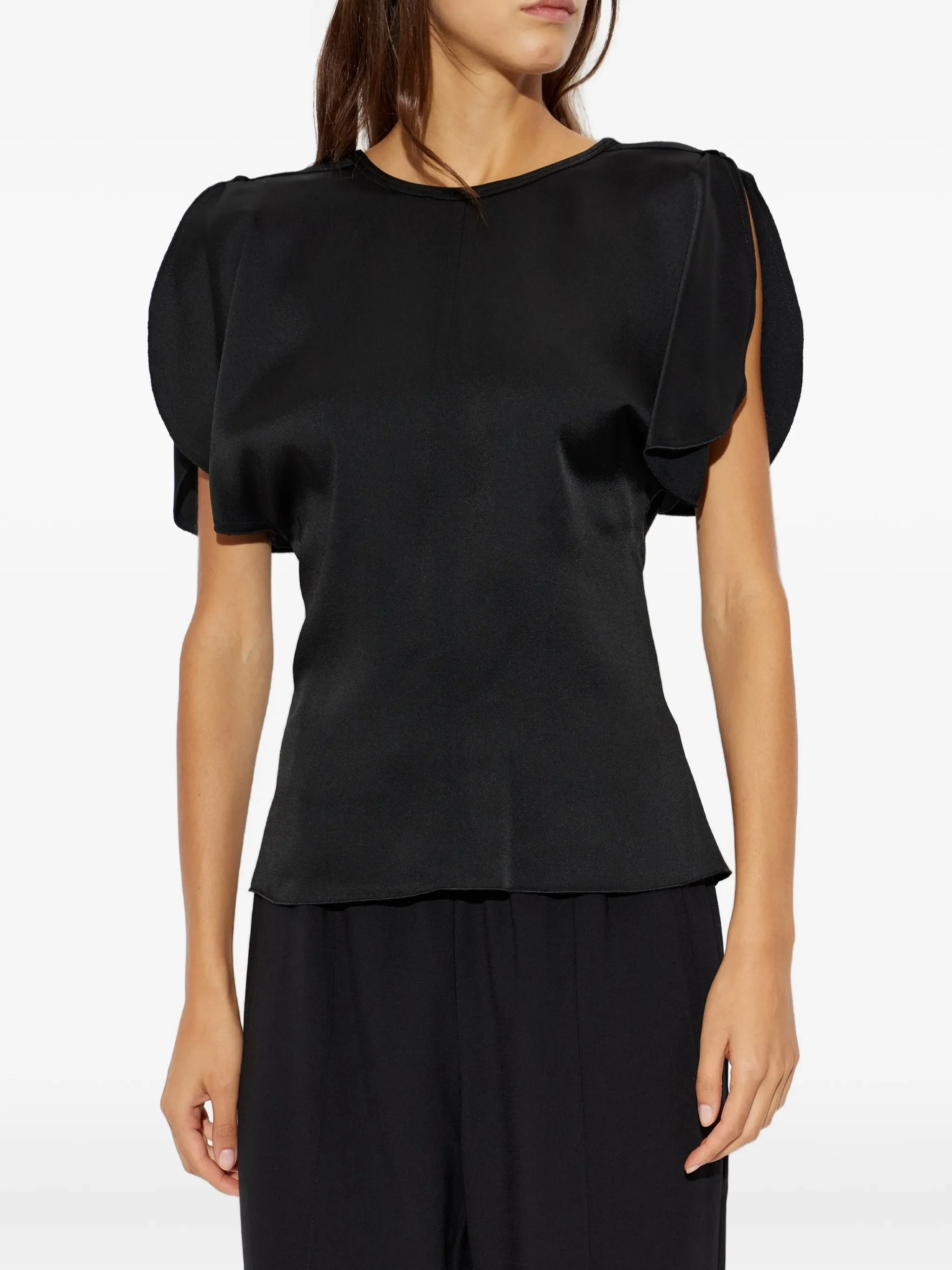 Bela ruffled sleeveless top