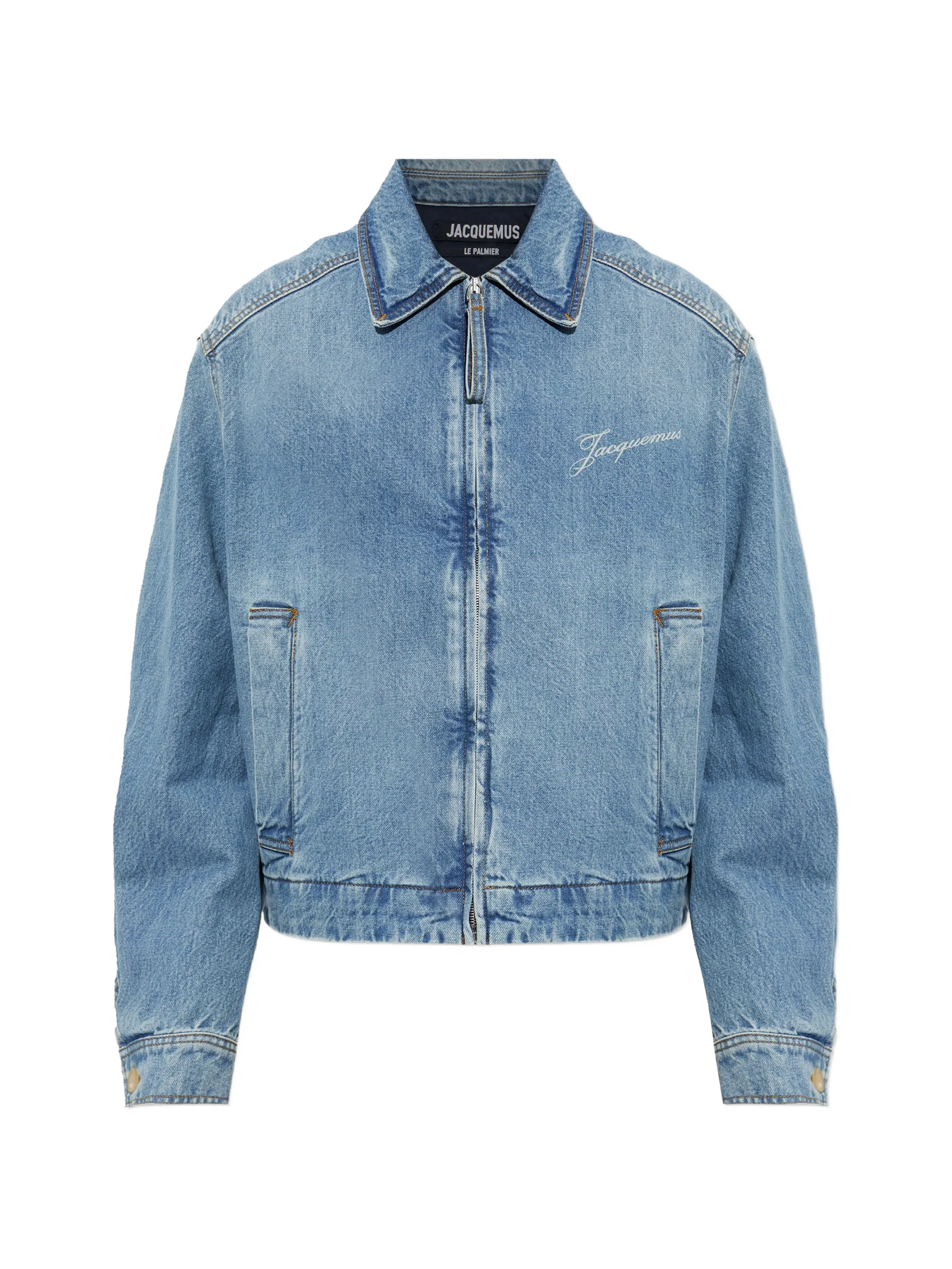 The de-Nîmes Canevas zip-up denim jacket