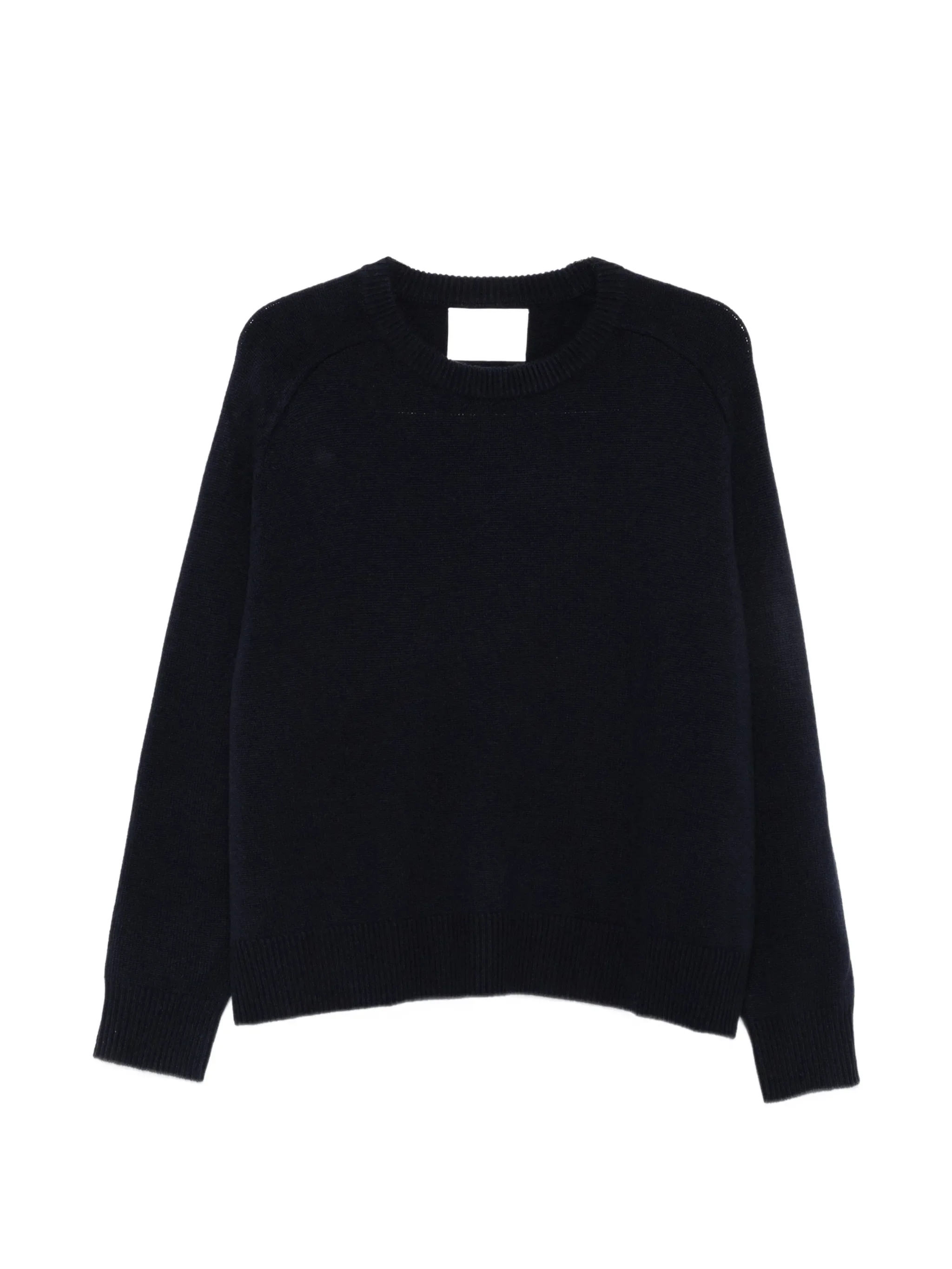 ribbed-trim raglan-sleeve sweater