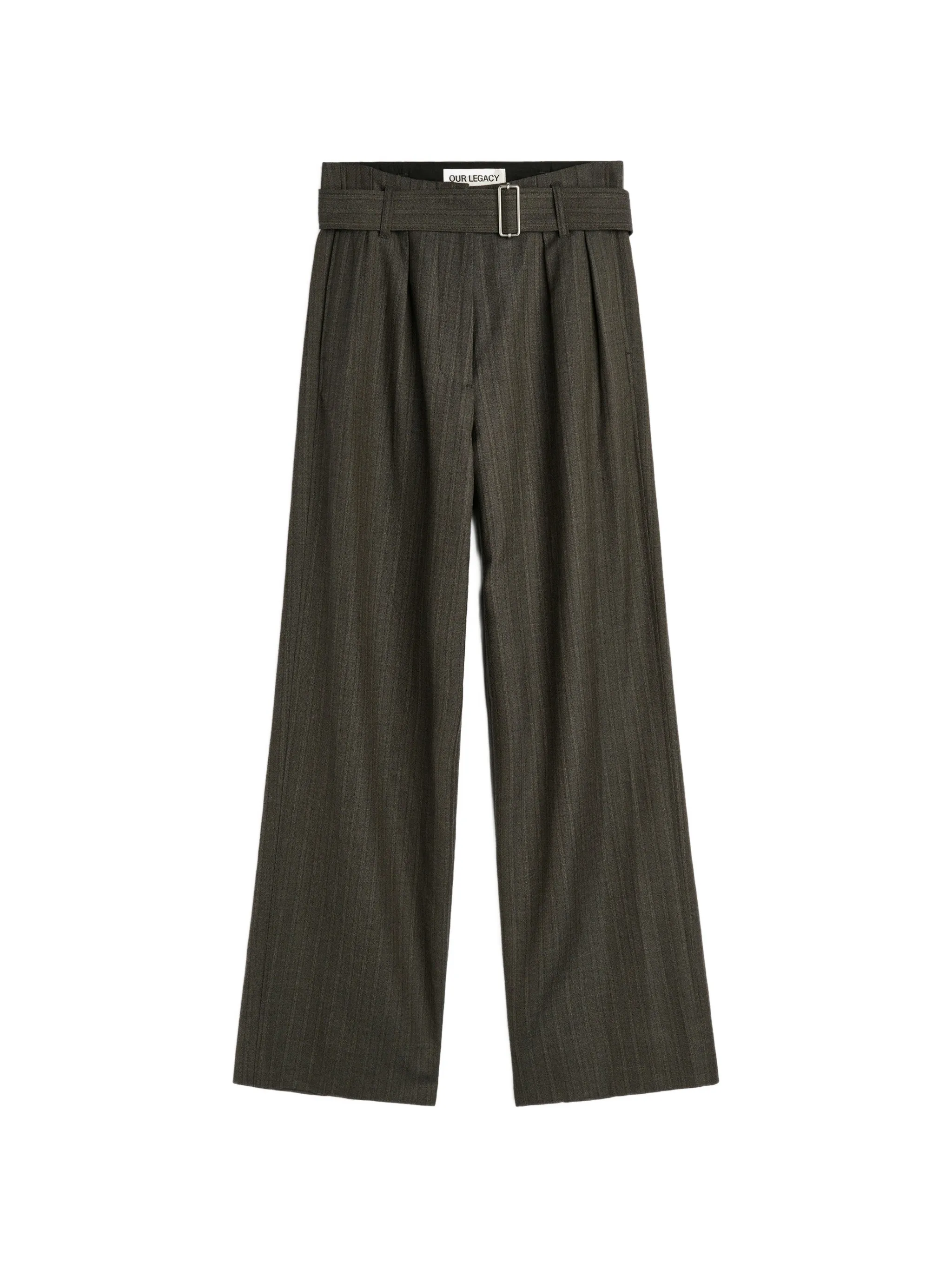 Soar pinstriped-wool trousers