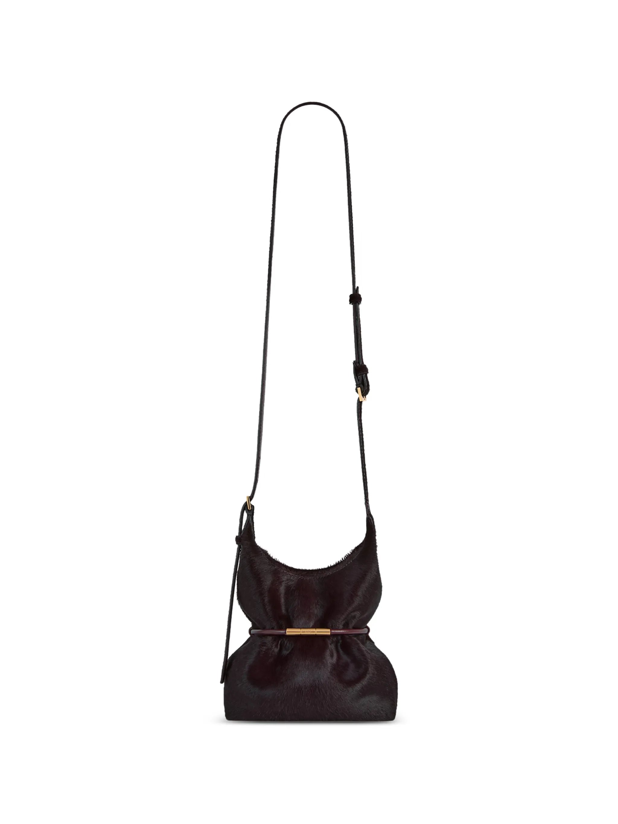 mini Sphynx hair-on leather shoulder bag