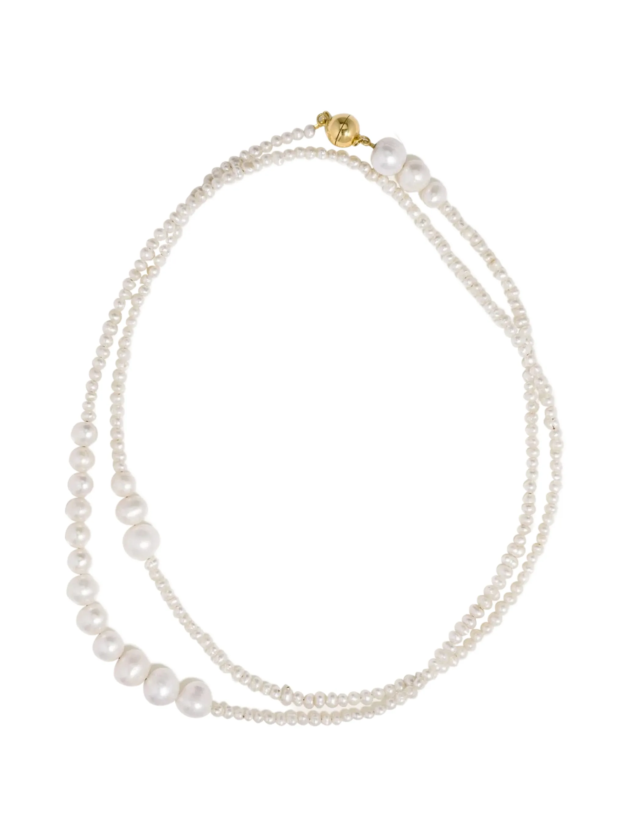 Couplet pearl necklace