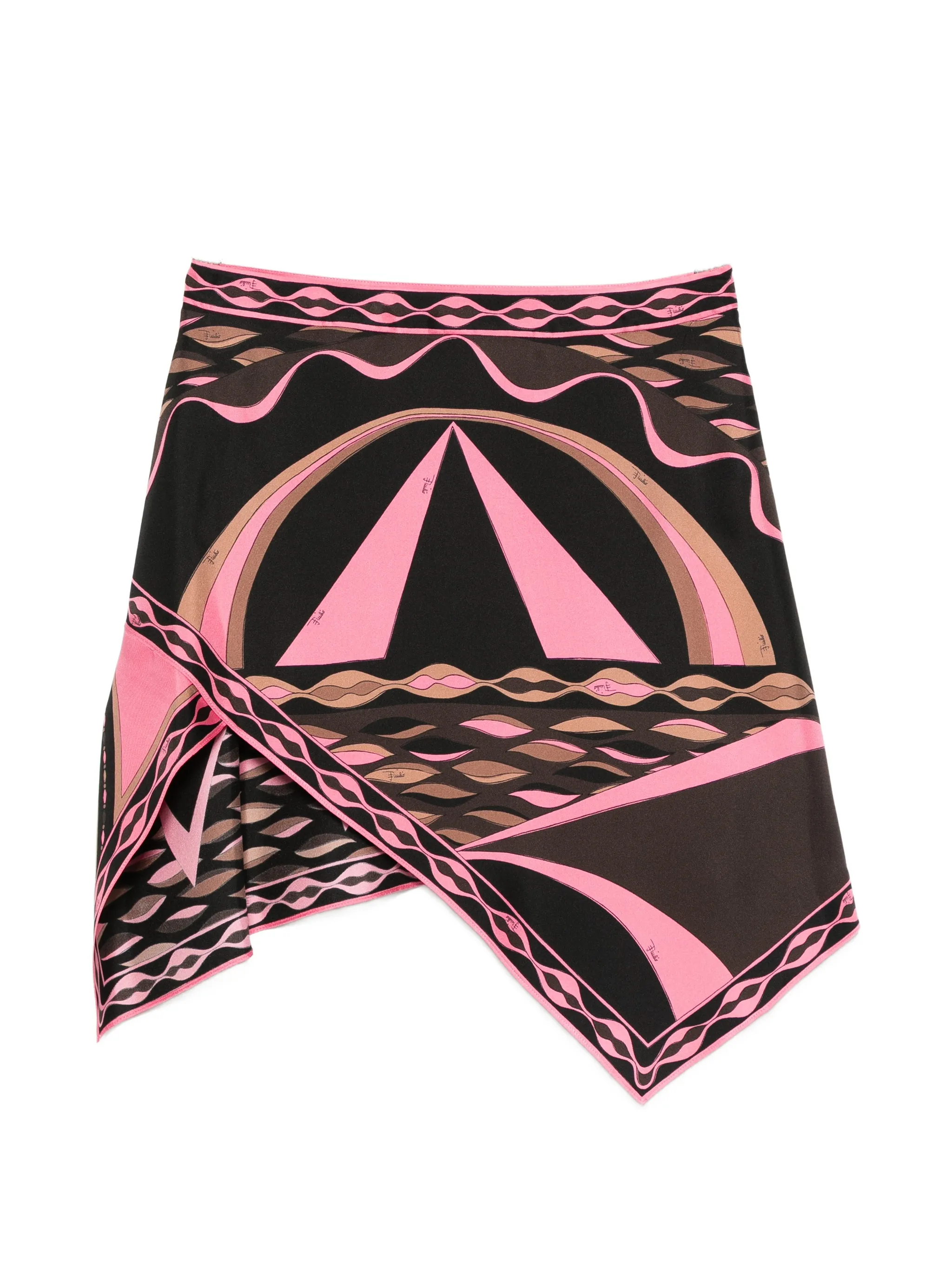 dune-print silk scarf skirt