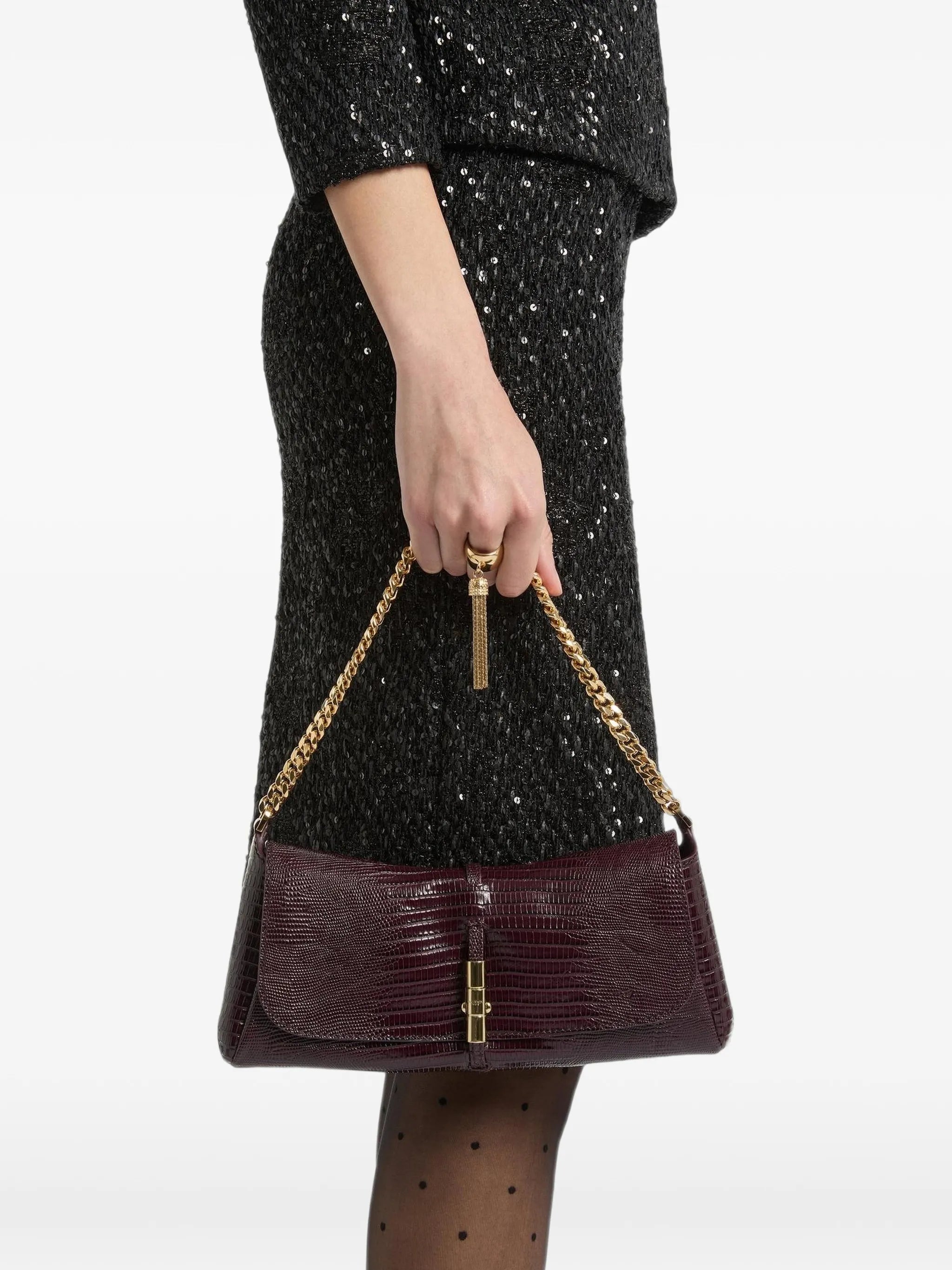 embossed-leather Metropolis bag