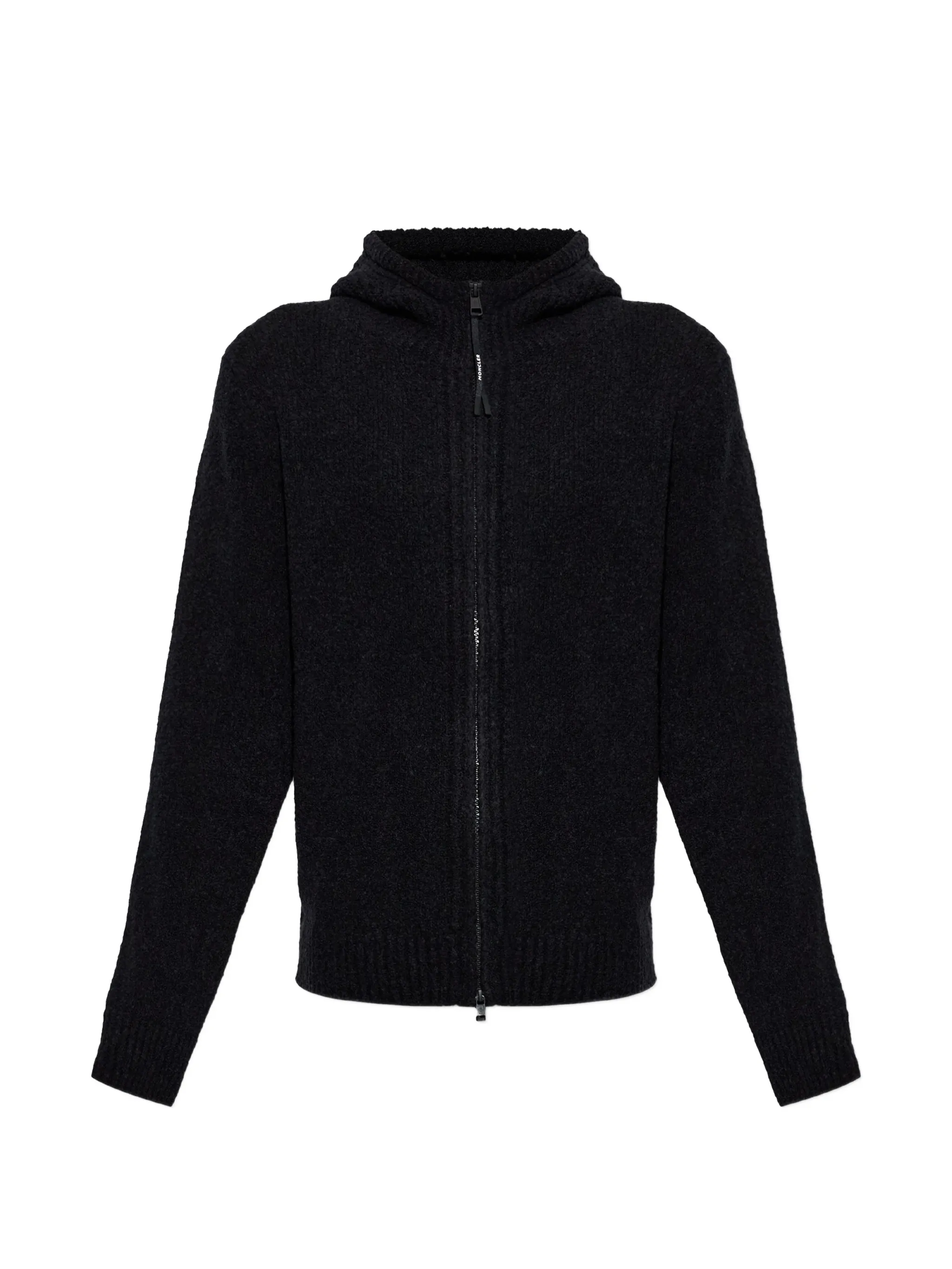 hooded zip-up cardigan