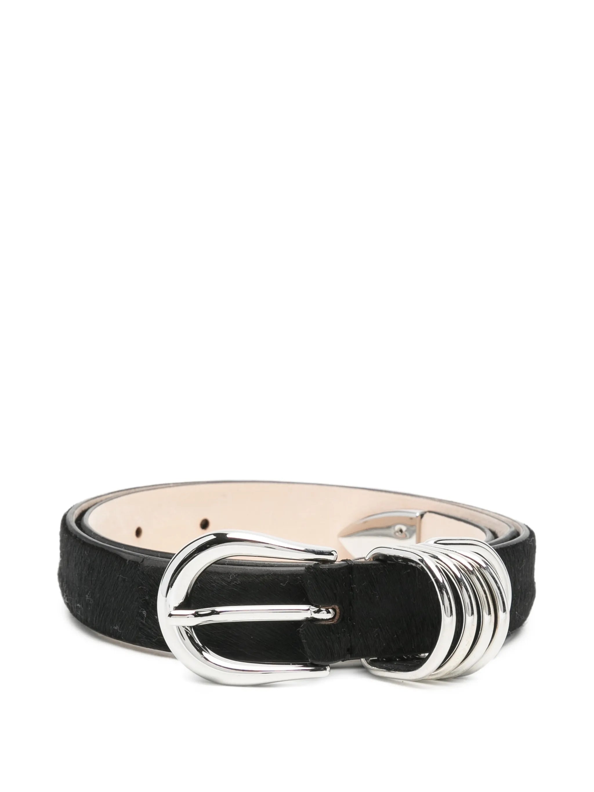 Hollyhock pony-hair belt