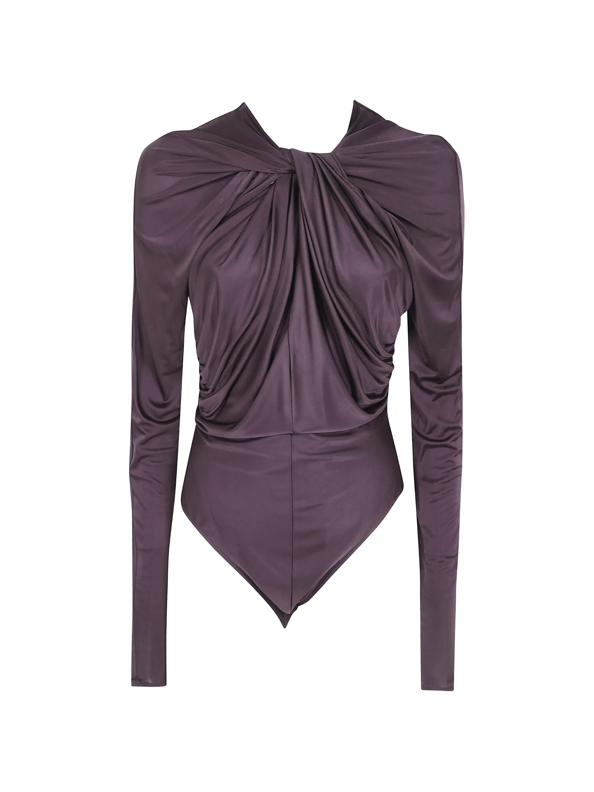 twist-detail long-sleeve bodysuit