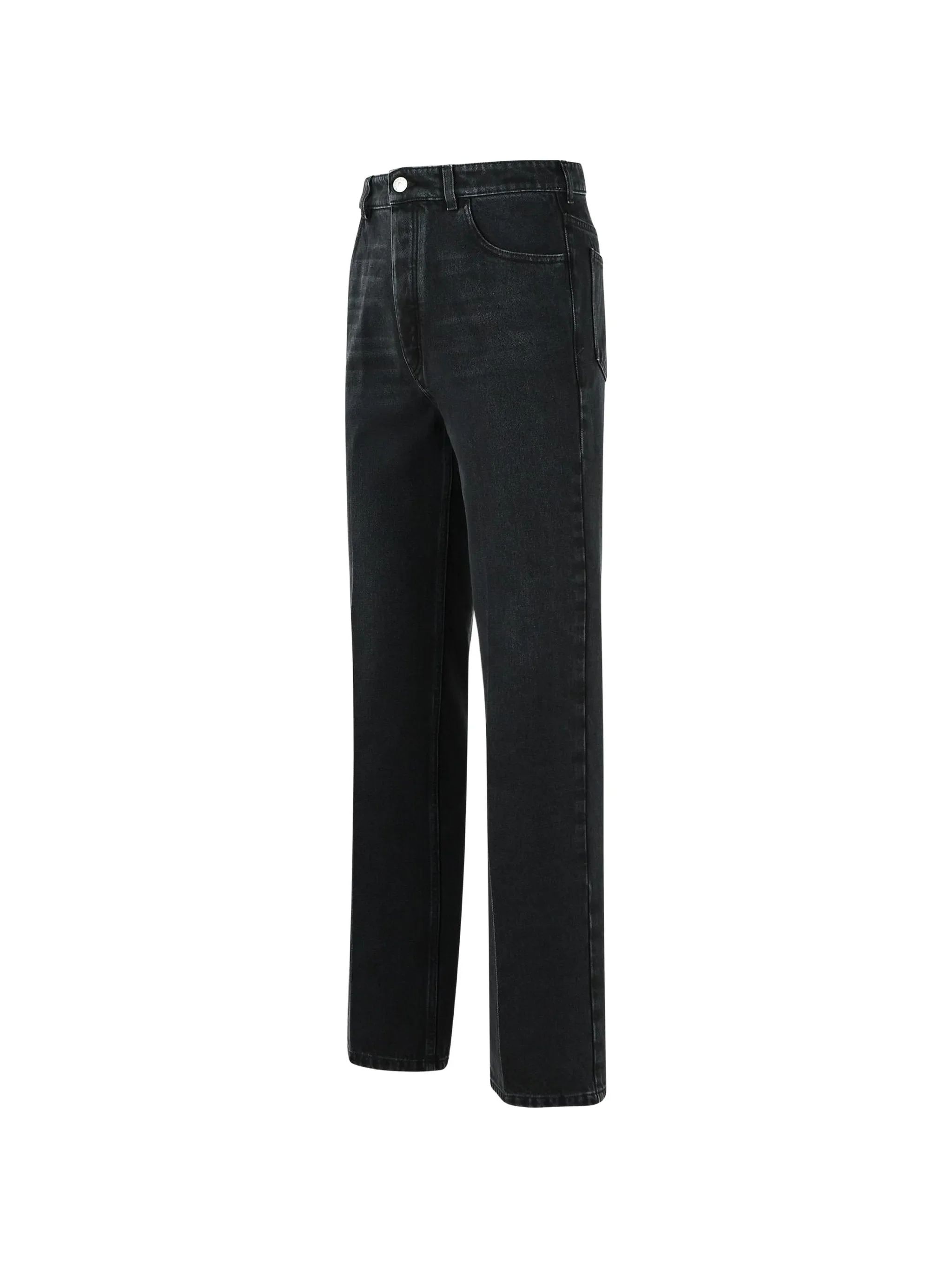 logo-patch wide-leg jeans