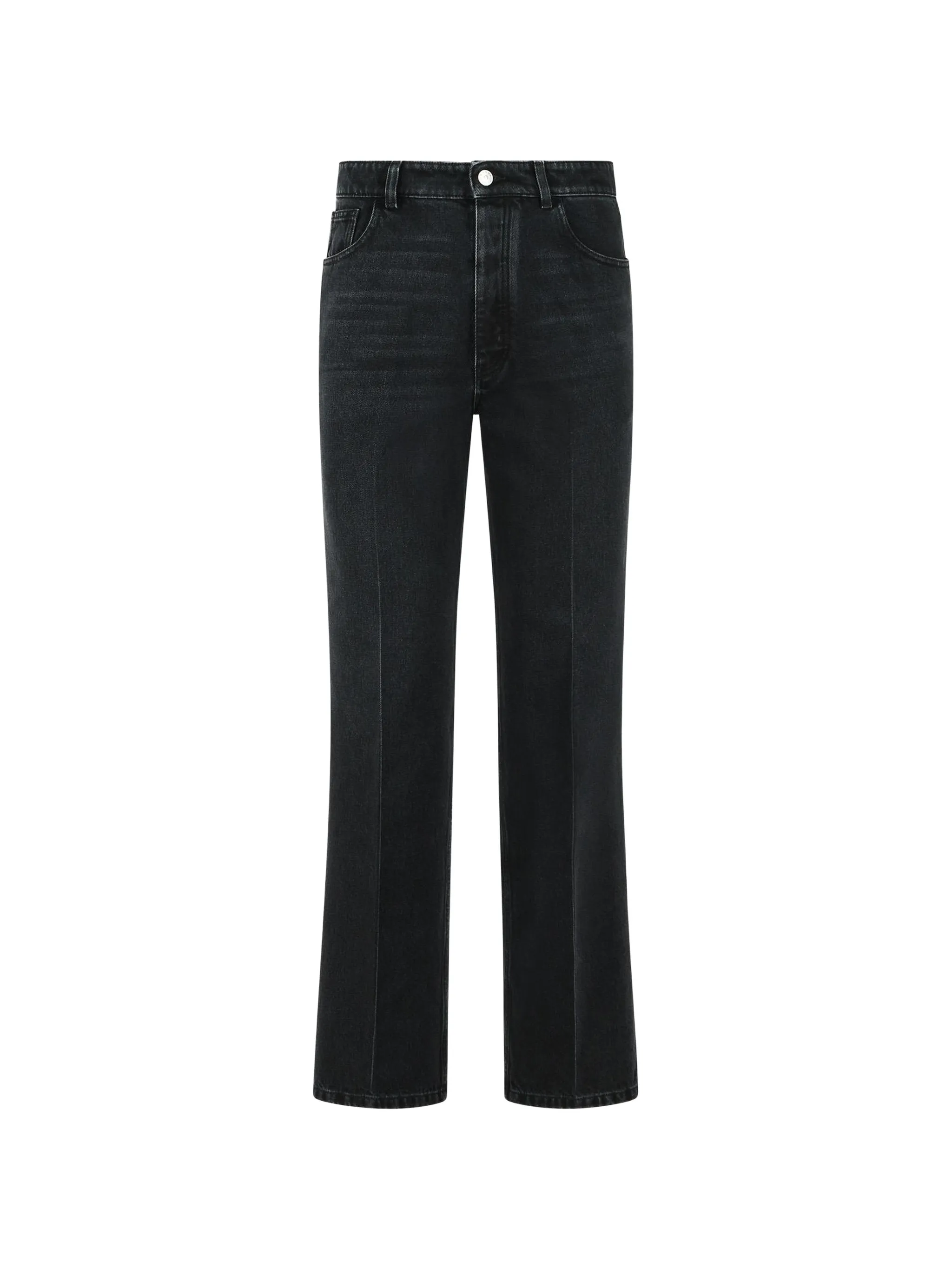 logo-patch wide-leg jeans
